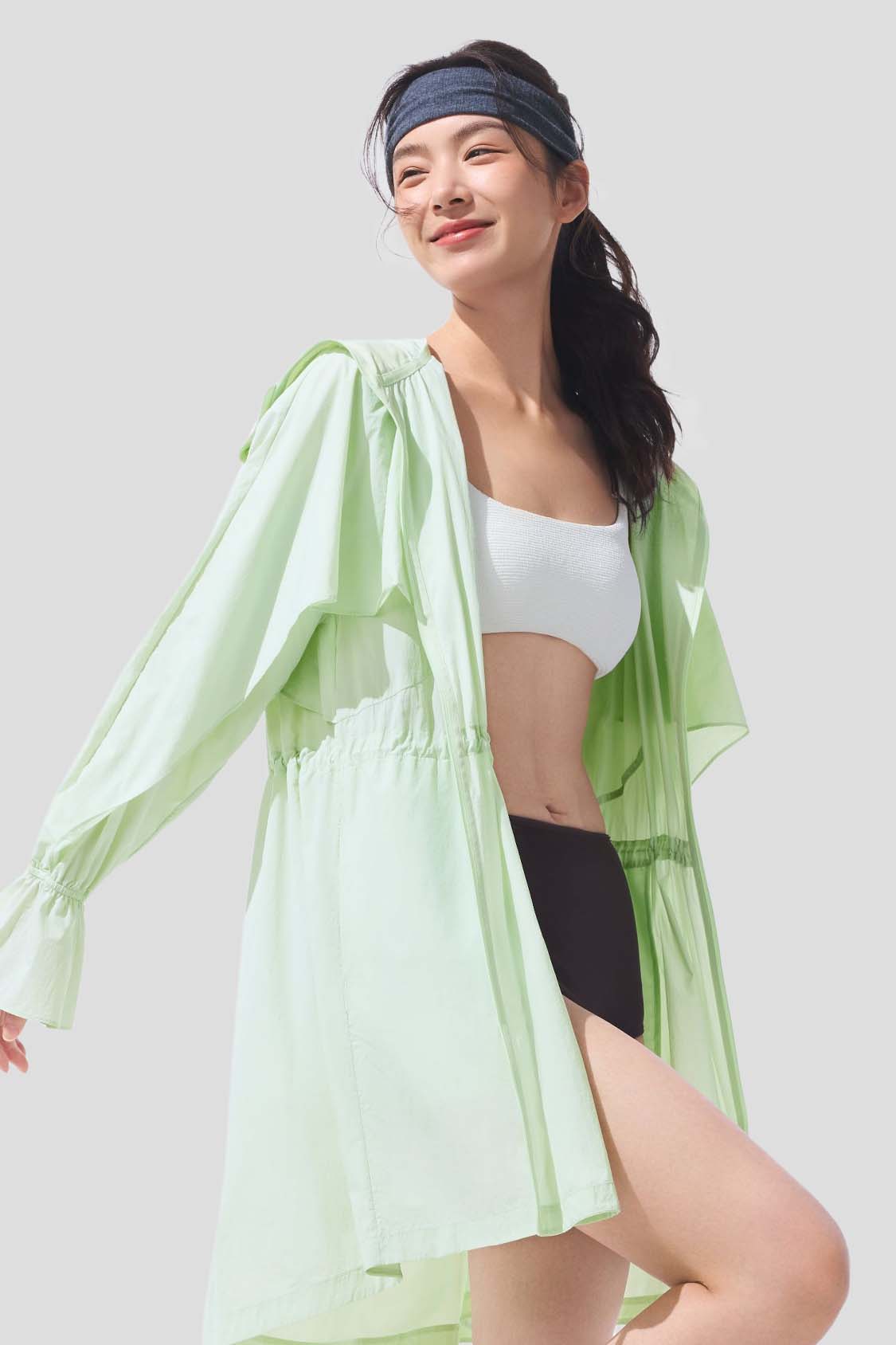 Breeze Women's Quick Dry Mid Length Sun Jacket UPF100+ Sun Protection - Perfect for Beach, Hiking & Outdoor Activities