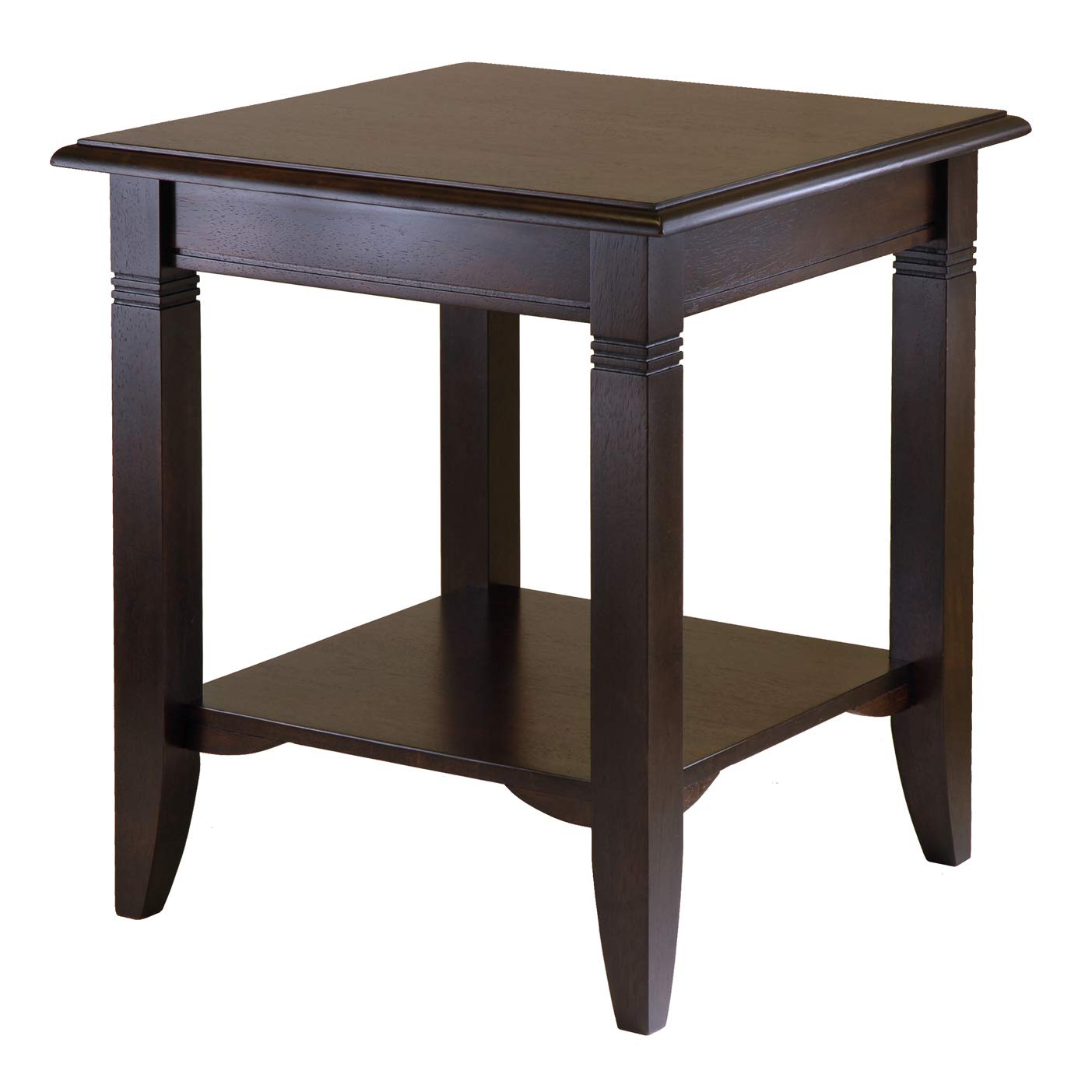 Winsome Nolan End Table - Modern Side Table for Living Room, Bedroom, Office - Cappuccino Finish - Perfect for Small Spaces, Nightstand, Sofa Table & Home Decor