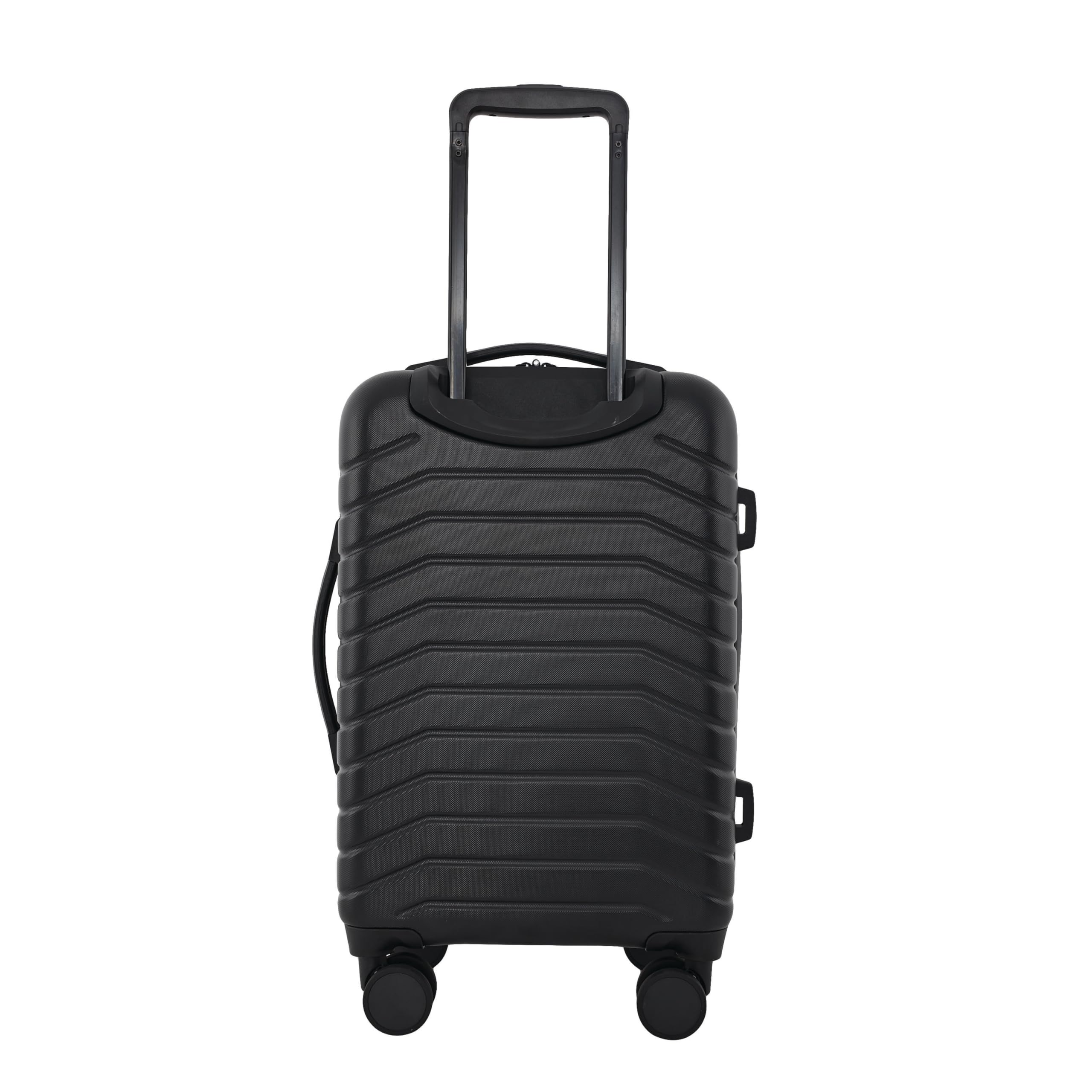 Wrangler Trunk Spinner Set - Black 2-Piece Luggage with 2 Packing Cubes | Durable Suitcase for Travel, Business Trips & Vacations | Carry-On & Check-In Compatible