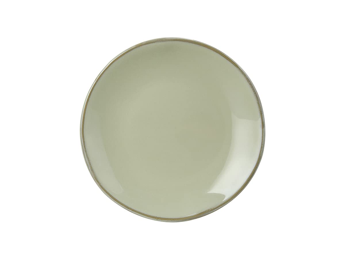 Tuxton Artisan Sagebrush 7-1/4-Inch Green Dinner Plates - Set of 24 - Heavy Duty, Chip Resistant, Lead & Cadmium Free - Freezer to Oven Safe (Up to 500°F) - Perfect for Restaurants, Catering & Everyday Dining