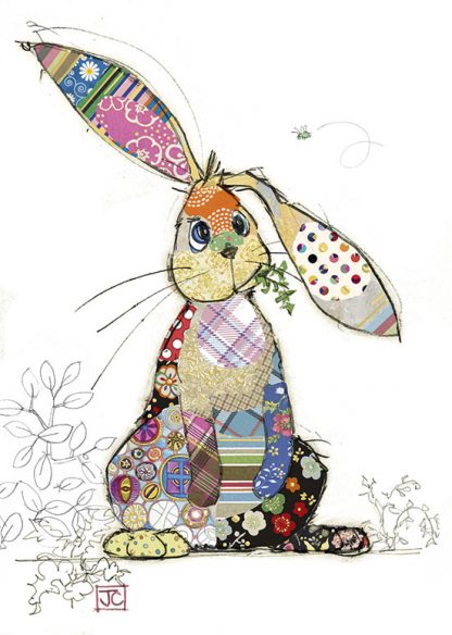 Bug Art Greeting Card - Kooks Binky Bunny Design for Birthdays, Thank You Notes & Special Occasions | Unique Handmade Card for Collectors
