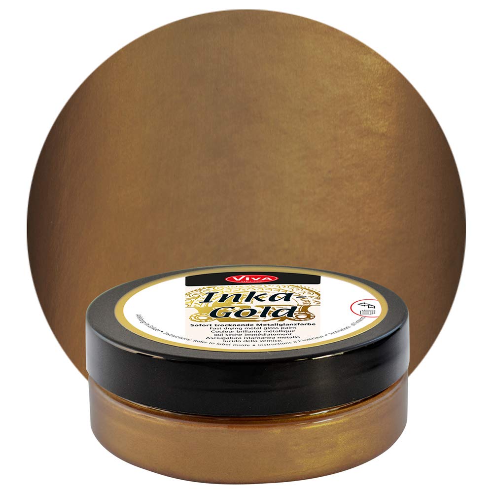 Inka Gold Gilding Wax 2.3oz - Metallic Polish for Wood, Clay & Terracotta DIY Decor