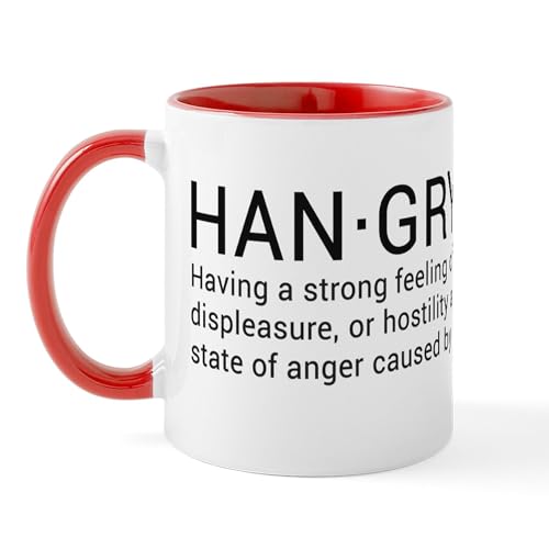 White/Red Inside - Hangry Lg Mug