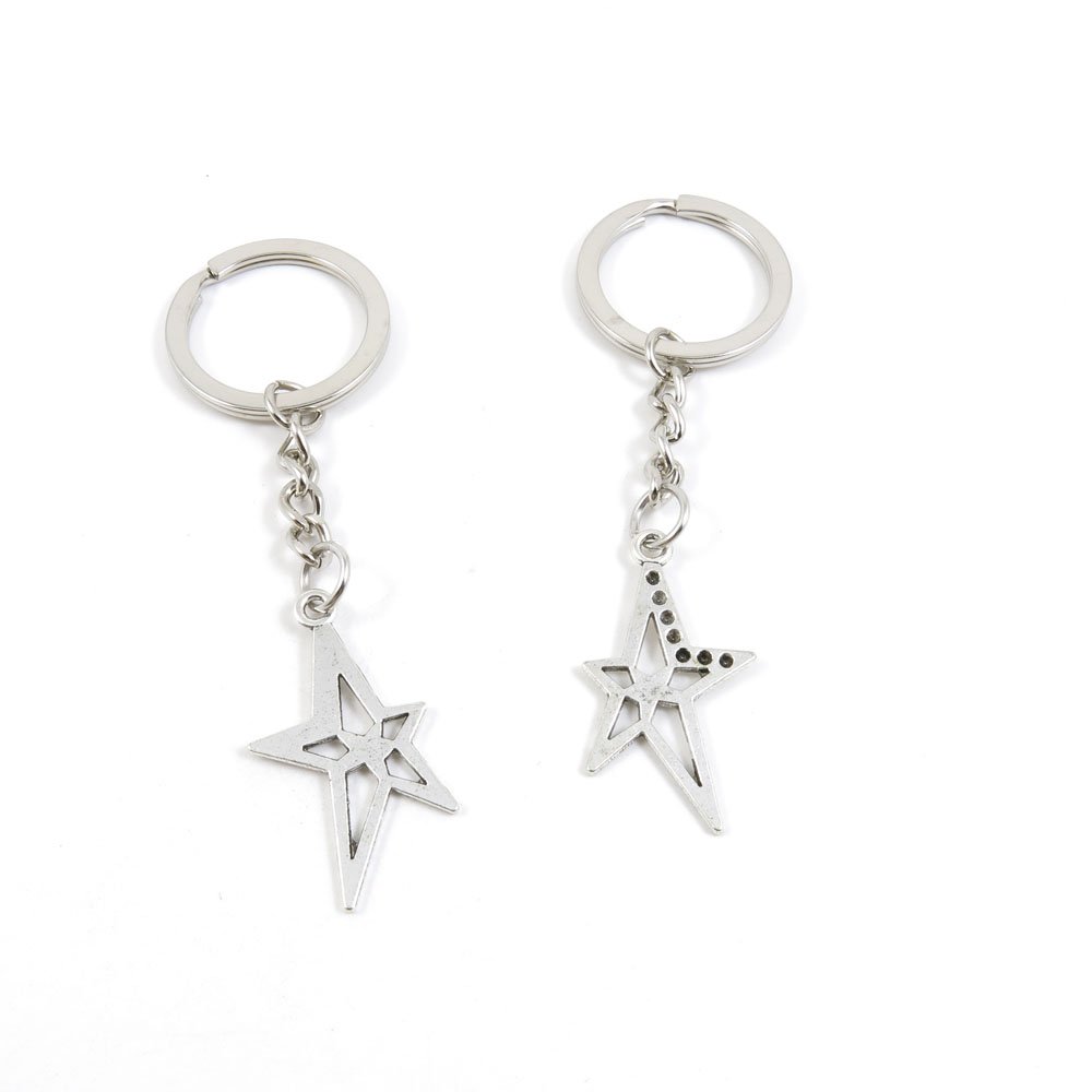 Wholesale Bulk Fashion Jewelry Keychain - 5-Pointed Star Key Ring for Car Keys, Door Keys & Gift Tags | Durable & Stylish Key Holder for Everyday Use