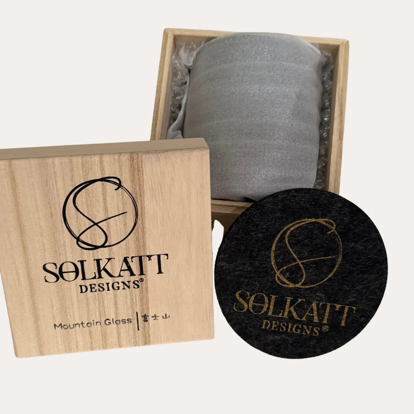 Premium Japanese Mountain Whisky Glass Set - 300ml Handcrafted Tumbler with Elegant Wooden Gift Box - Perfect for Whisky Tasting, Home Bar Decor & Luxury Gifts