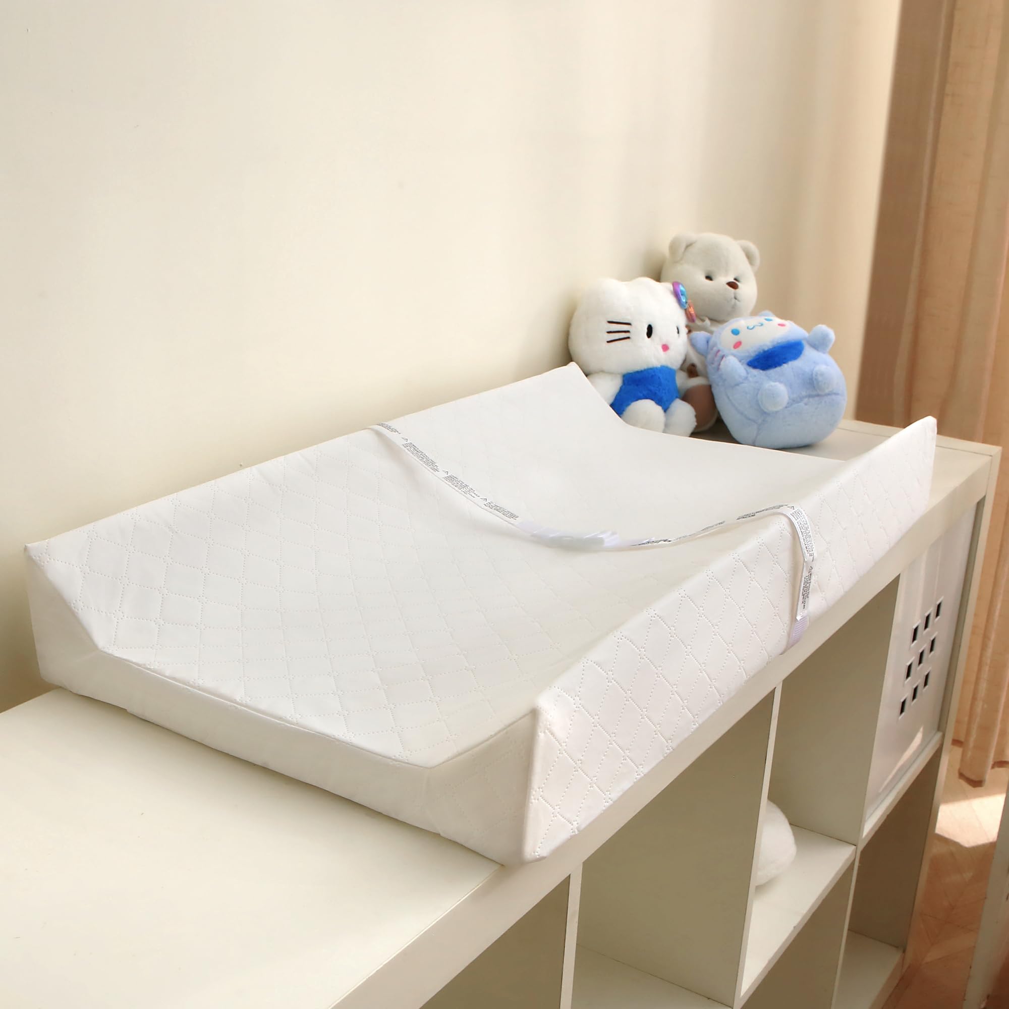 Waterproof Baby Changing Pad with Washable Cover - Hypoallergenic Contour Diaper Changing Mat for Nursery, Dresser Top & Travel | Portable for Home, Daycare & On-the-Go Parents