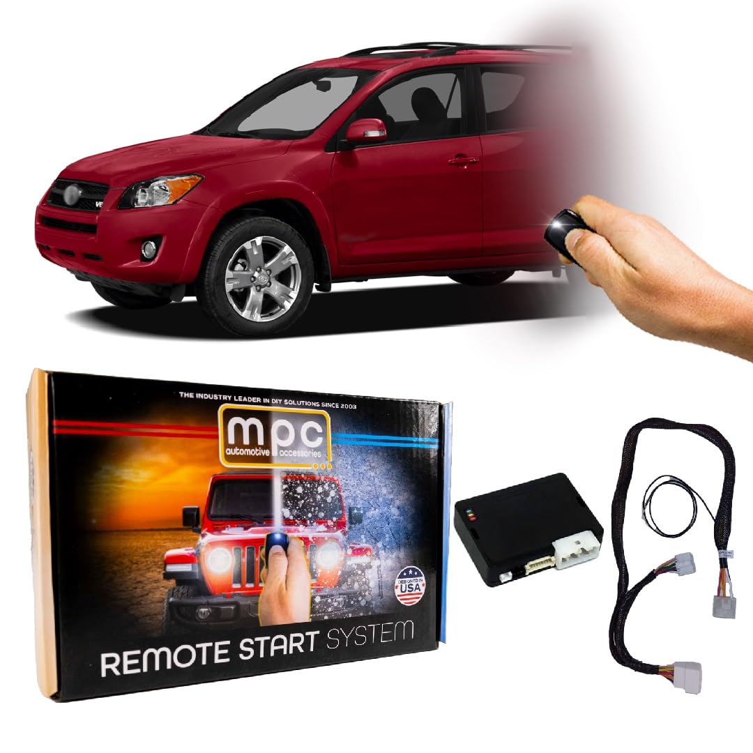 MPC Complete Remote Activated Remote Start Kit for Toyota RAV4 2011-2012 | Plug & Play with T-Harness | Preloaded Firmware | Easy Winter Warm-Up & Keyless Entry Convenience