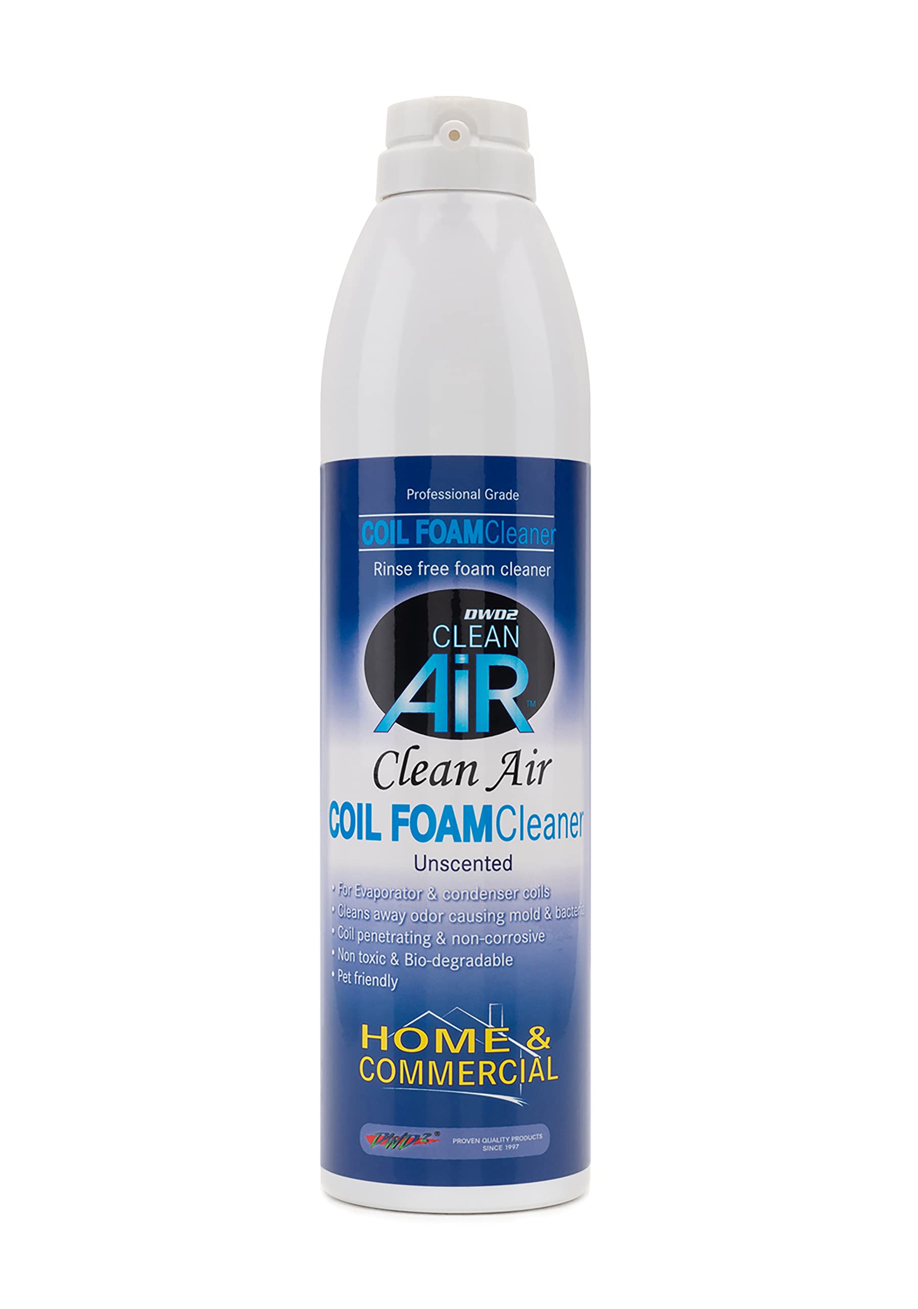Foaming AC Coil Cleaner for Air Conditioner Units - HVAC Condenser & Evaporator Coil Cleaner Spray | Split System Maintenance | Unscented Formula for Home & Office Use