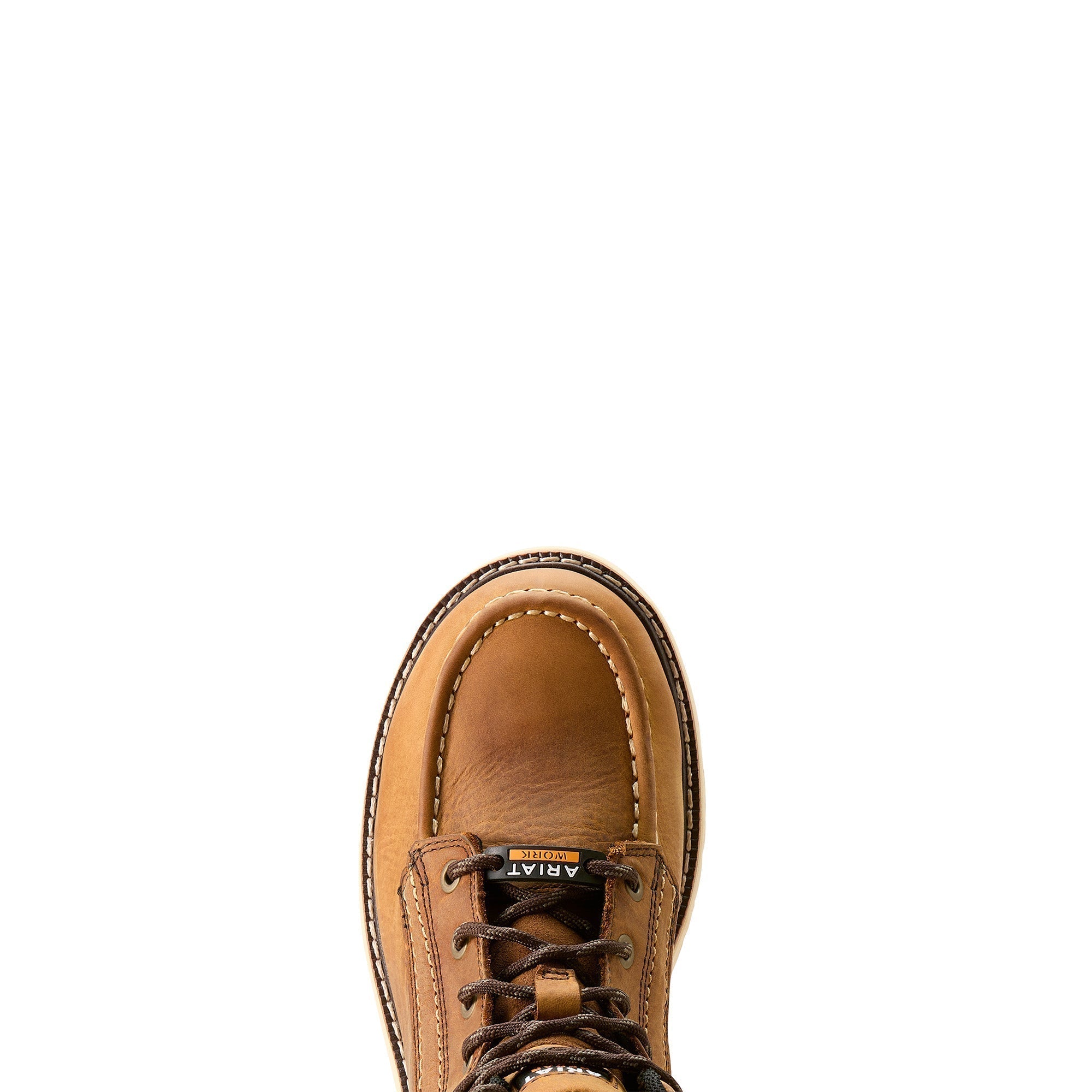 Women's Waterproof Rebar Wedge Moc Toe Work Boots - Brown Leather Safety Shoes for Construction, Outdoor & Industrial Work