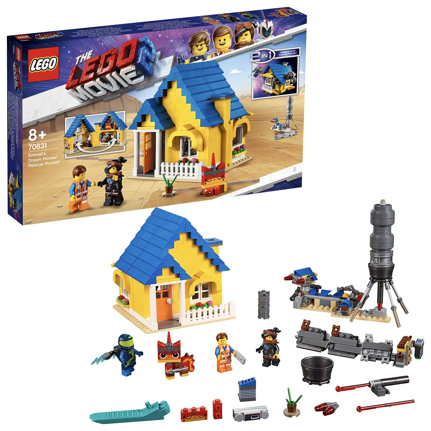 LEGO 70831 LEGO Movie Emmet's Rocket House Building Set - Creative Construction Toy for Kids & Adults, Perfect for Playtime & Collectors - Build & Display in Home, Office, or Playroom