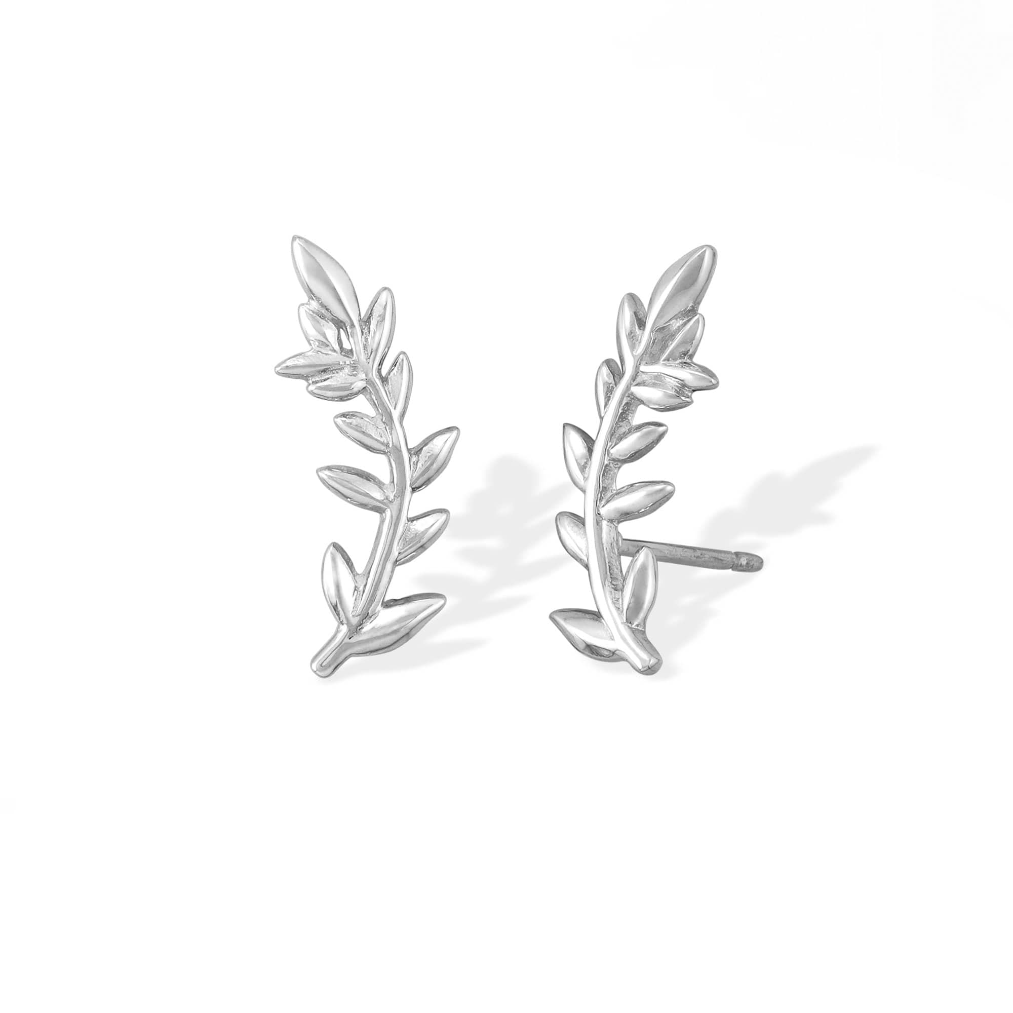 Boma Jewelry Sterling Silver Branch Climber Stud Earrings for Women - Elegant Nature-Inspired Earrings for Everyday Wear, Parties & Gifts