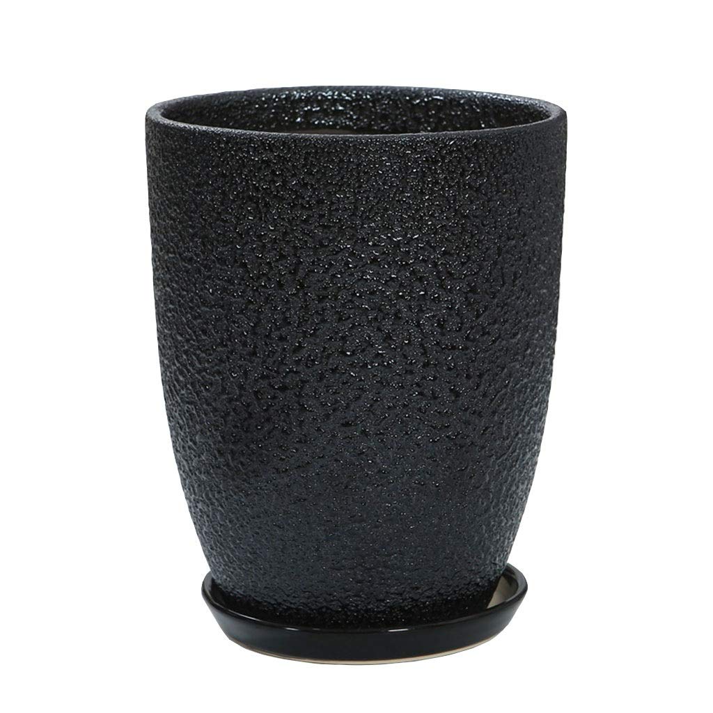 TOMYEUS 7.59 Inch Ceramic Flower Pot - Indoor Outdoor Plant Pots for Home, Living Room, Office, Coffee Table Decor - 6 Color Options (Cup-Shaped Planter) - Perfect for Succulents, Herbs, Small Plants & Home Décor