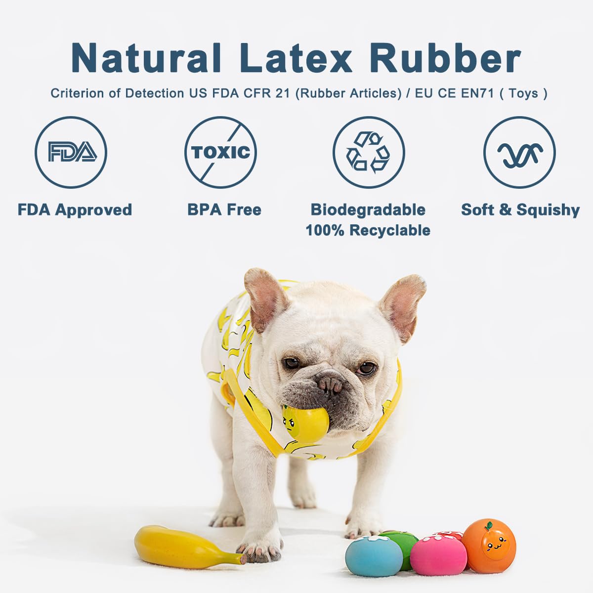 **Durable Squeaky Dog Toys for Small Dogs & Puppies – Soft Latex Rubber Chew Ball with Funny Face, Bouncing & Squeaking Fun – Perfect for Indoor Play, Training & Teething Relief**