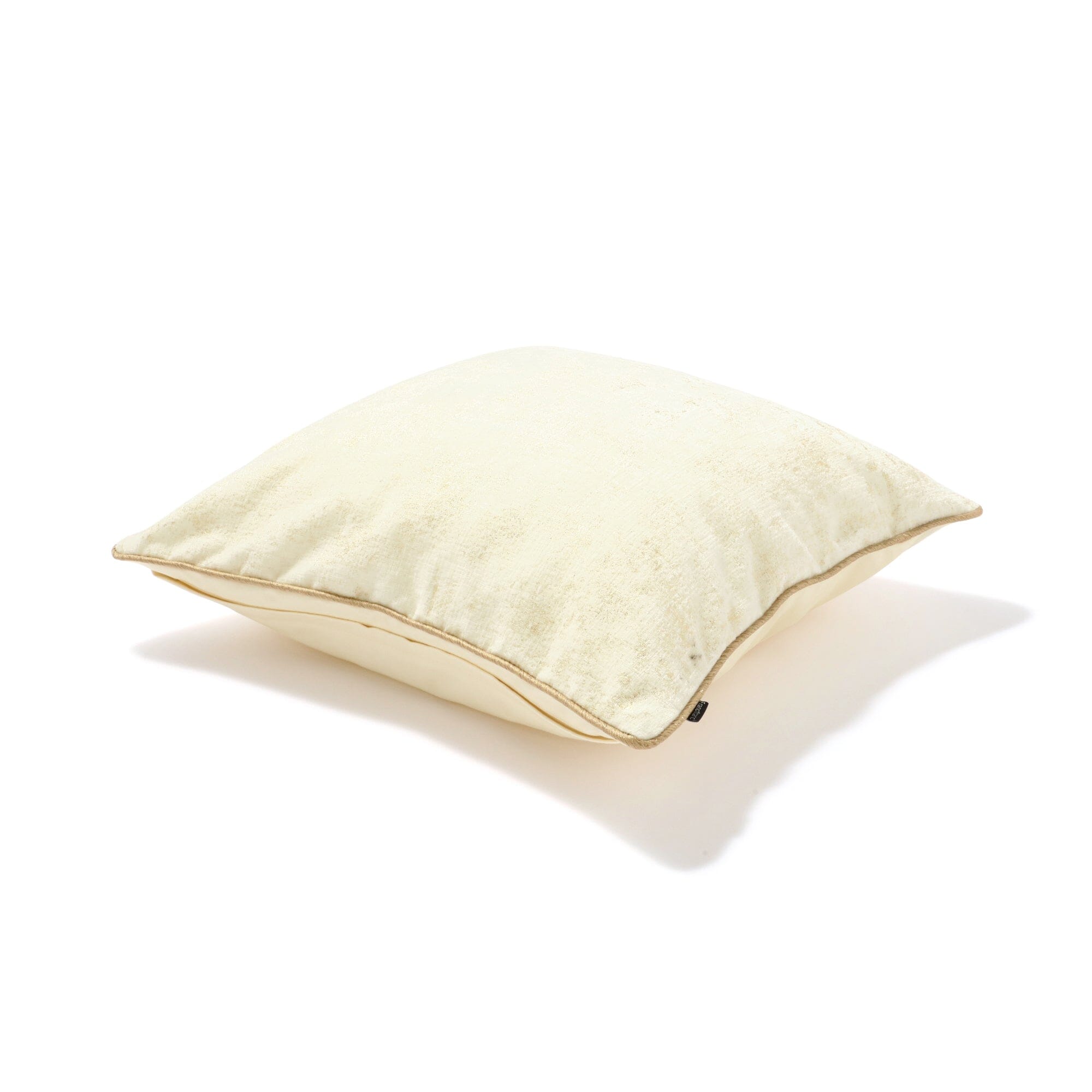 Premium Metallic Cushion Cover 18x18 Inches - Luxurious White & Gold Home Decor for Sofa, Bed, or Living Room