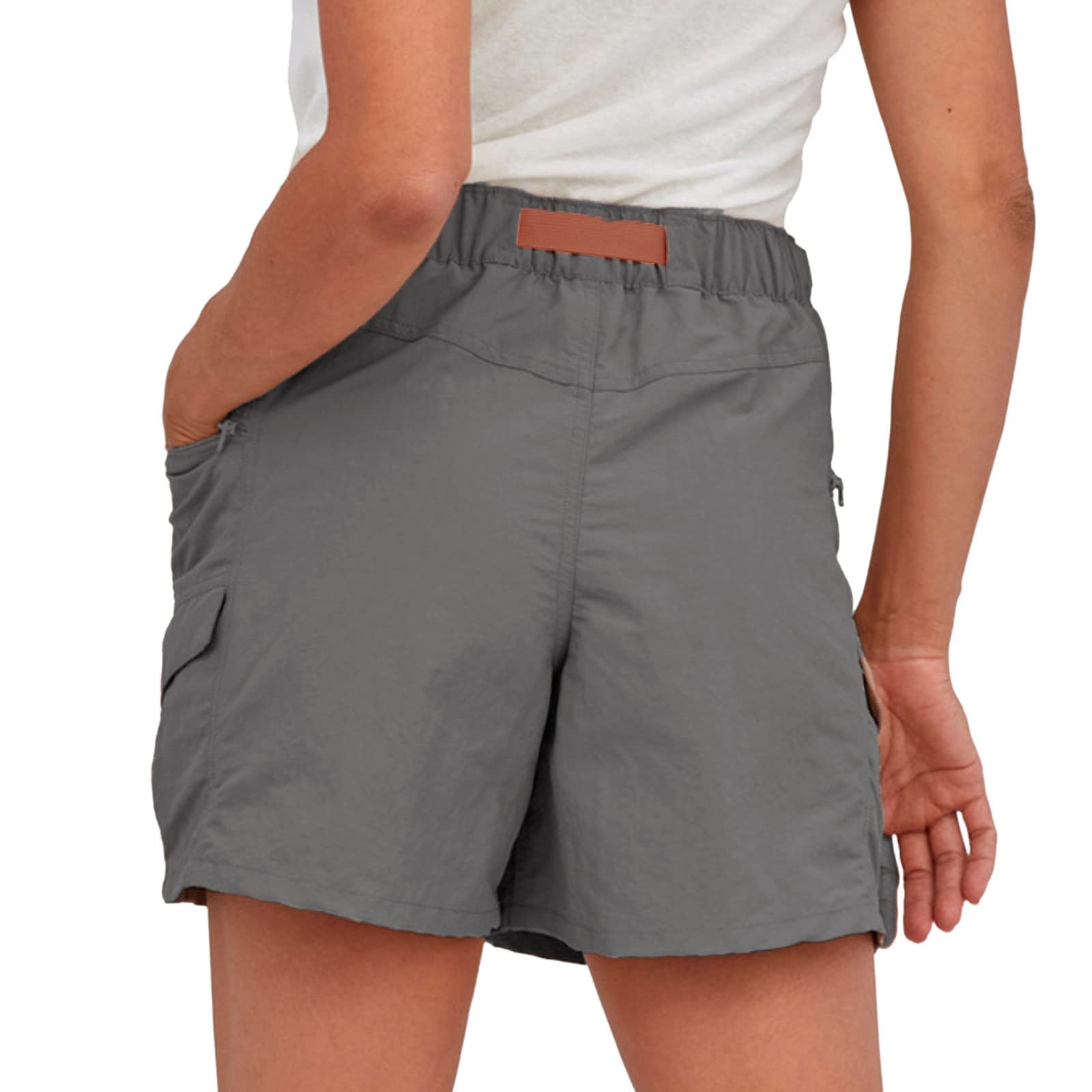 Trendy High Waisted Distressed Denim Shorts for Women - American Flag Casual Summer Jean Shorts - Comfortable & Stylish Outdoor Wear (Large, Grey) | Perfect for Beach, Picnics, and Summer Outings