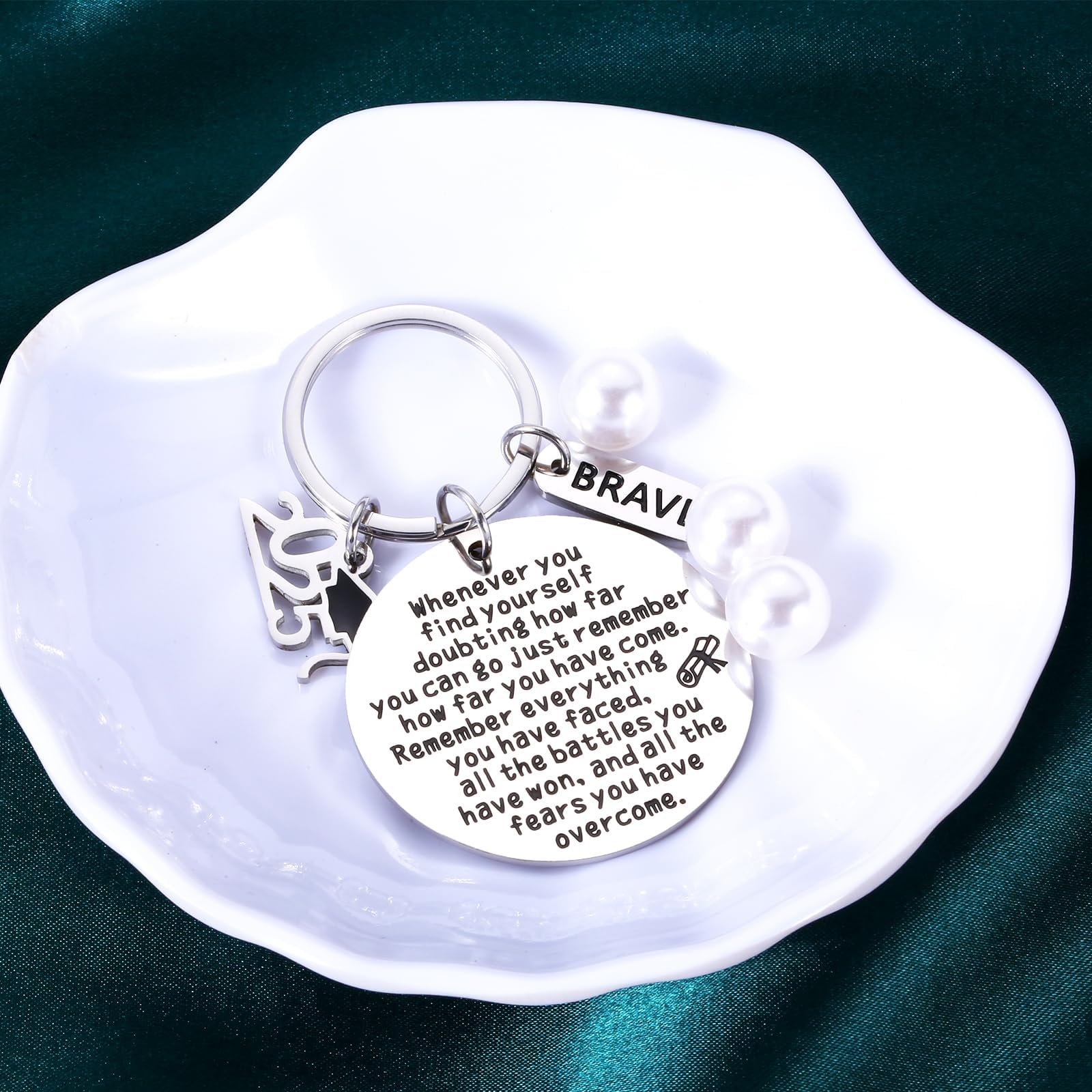 2025 Graduation Keychain Gift for High School, College, PhD & Master Graduates - Inspirational Keepsake for Men & Women - Perfect for Easter Basket Stuffers, Senior Gifts & Graduation Party Favors