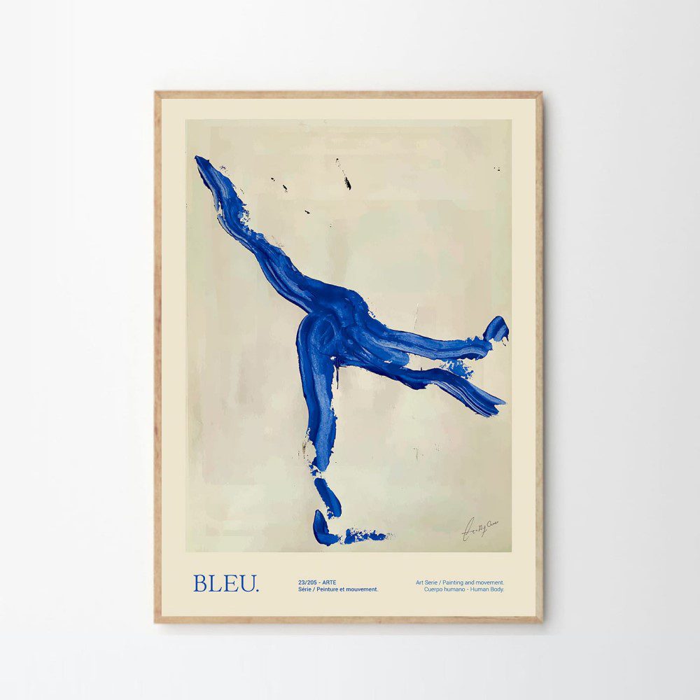 THE POSTER CLUB Lucrecia Rey Caro Blue Art Print Poster - Premium Wall Decor for Living Room, Bedroom & Office - Available in 2 Sizes (12x18 & 24x36 Inches)