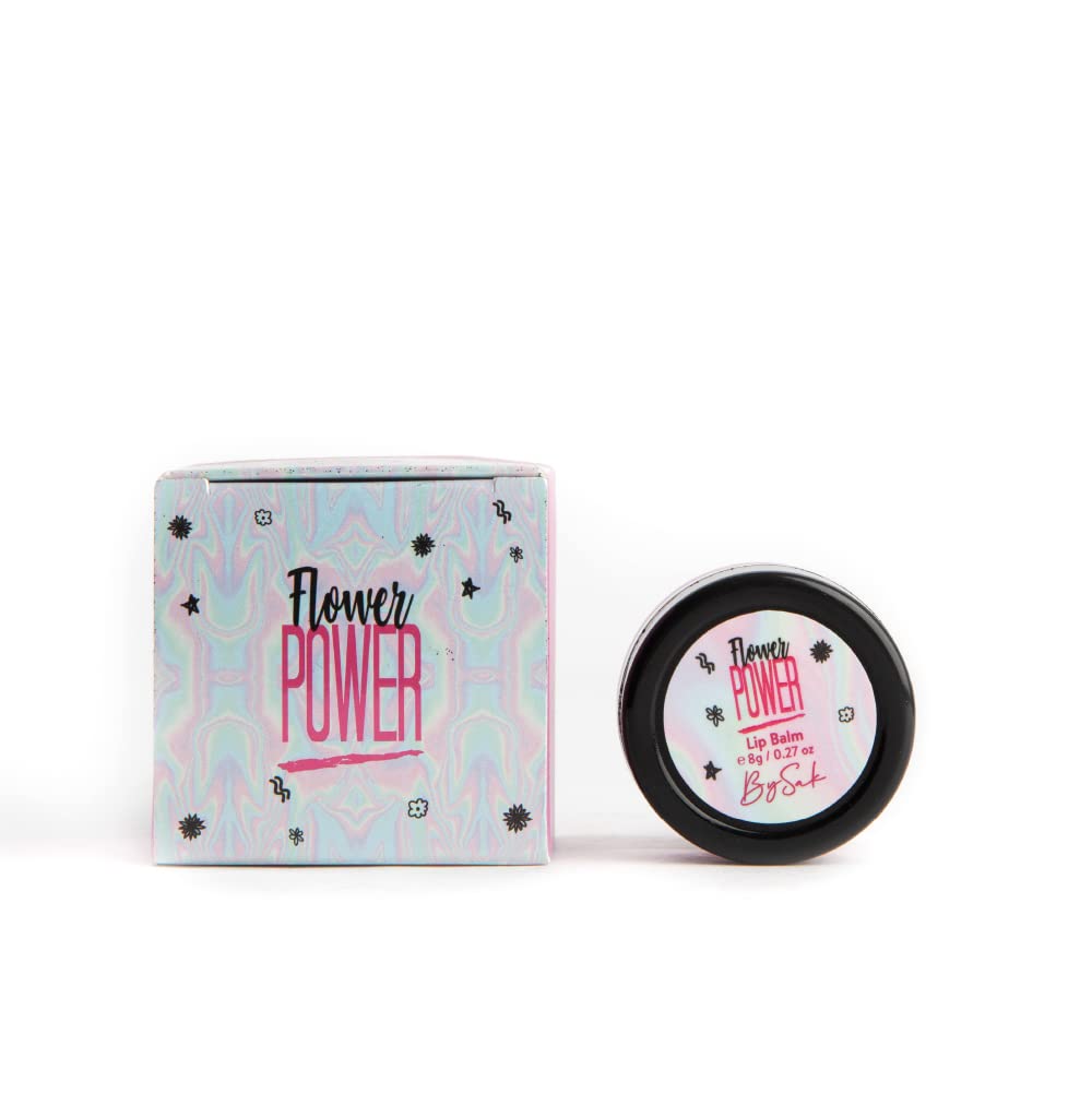 BySak Flower Power Lip Balm for Women & Men - Hydrating & Shiny Lip Care with Olive Oil - 8g Tube - Perfect for Dry Lips, Daily Moisturization & On-The-Go Use