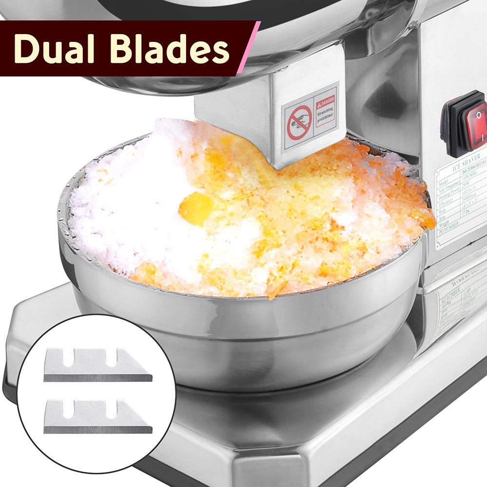 Commercial Electric Snow Cone Maker - High Capacity 440lb/hr Ice Shaver Machine for Shaved Ice, Slushies & Frozen Drinks - Perfect for Parties, Carnivals & Food Trucks