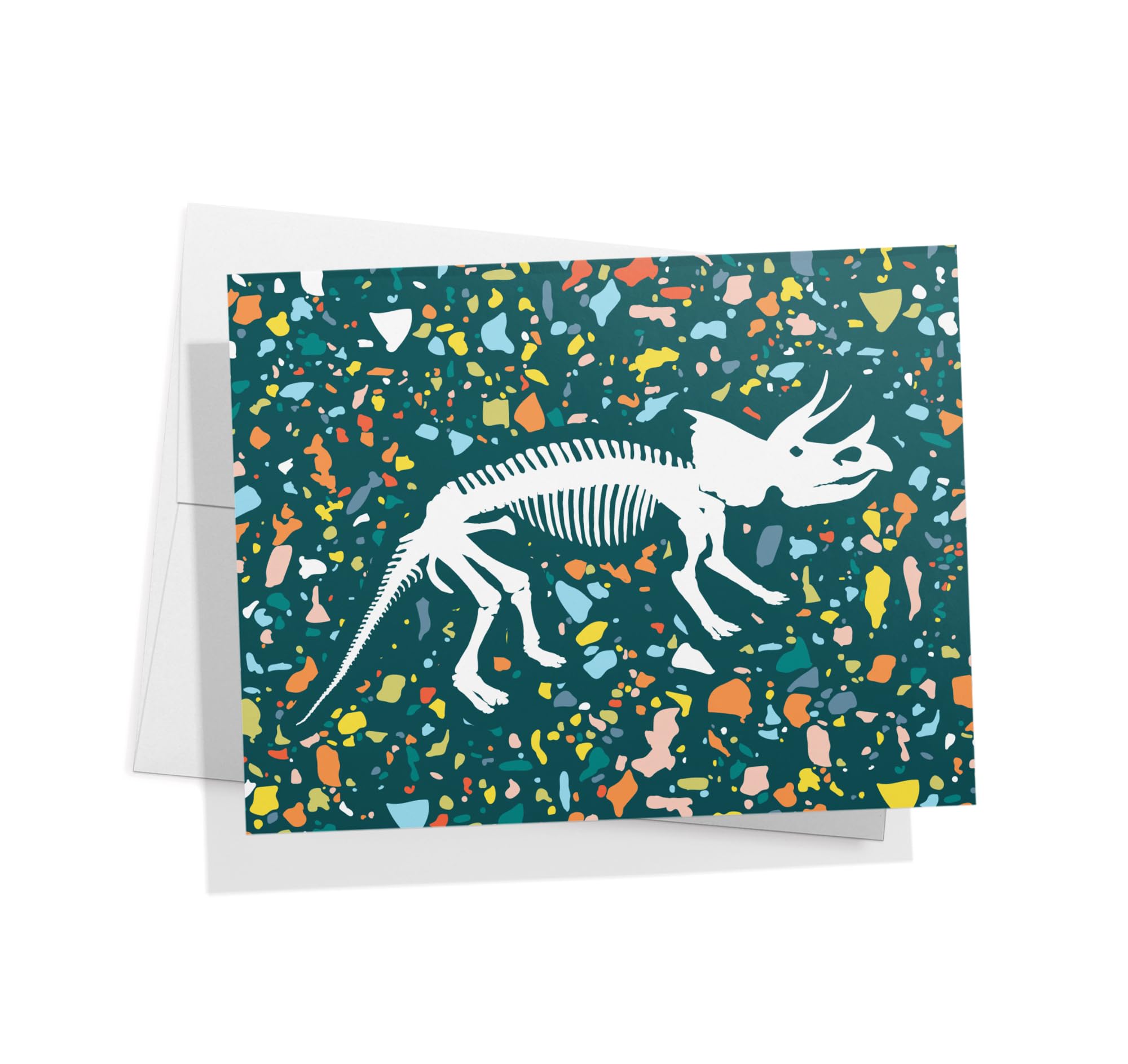 Dinosaur Greeting Cards Set of 12 - Blank Note Cards with Envelopes for Thank You Notes & All Occasions - 5.5