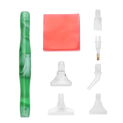 4-in-1 Double Sided Nail Rhinestone Picker with Replacement Heads - 5D Diamond Painting Kit for Nail Art, DIY Beauty, Embroidery & Craft Projects - Perfect for Salon Professionals & Home Manicures