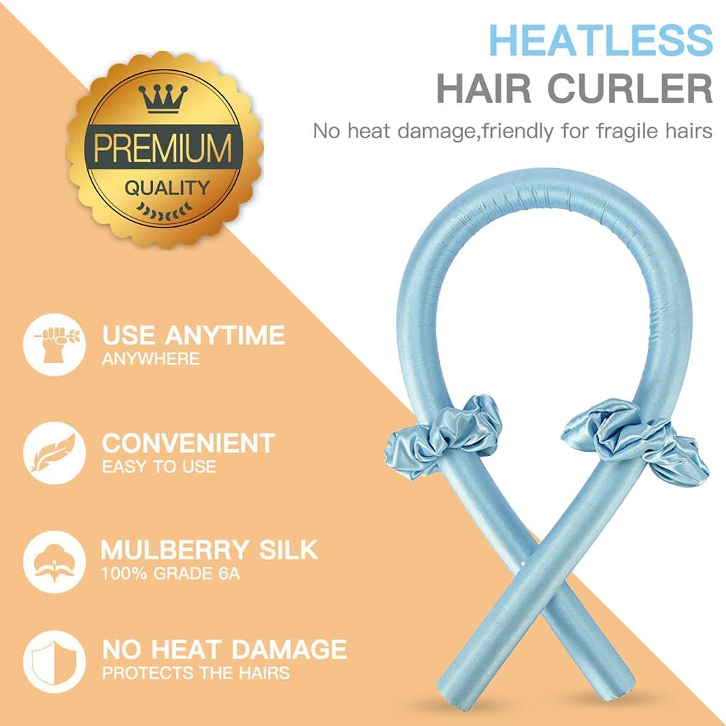 WENGONVILA Heatless Hair Rollers for Long Hair - Soft Foam Flexi Rods for Overnight Curls, No Heat Curling Rods for Women | Perfect for Sleeping, Salon-Quality Waves at Home