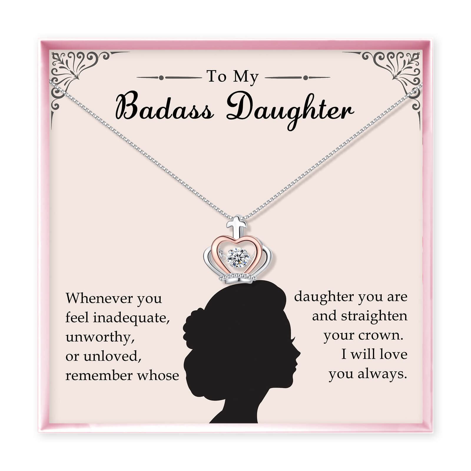 Personalized Daughter Necklace - Thoughtful Birthday & Graduation Gift for Teen Girls, Women | Perfect for Special Occasions & Everyday Wear