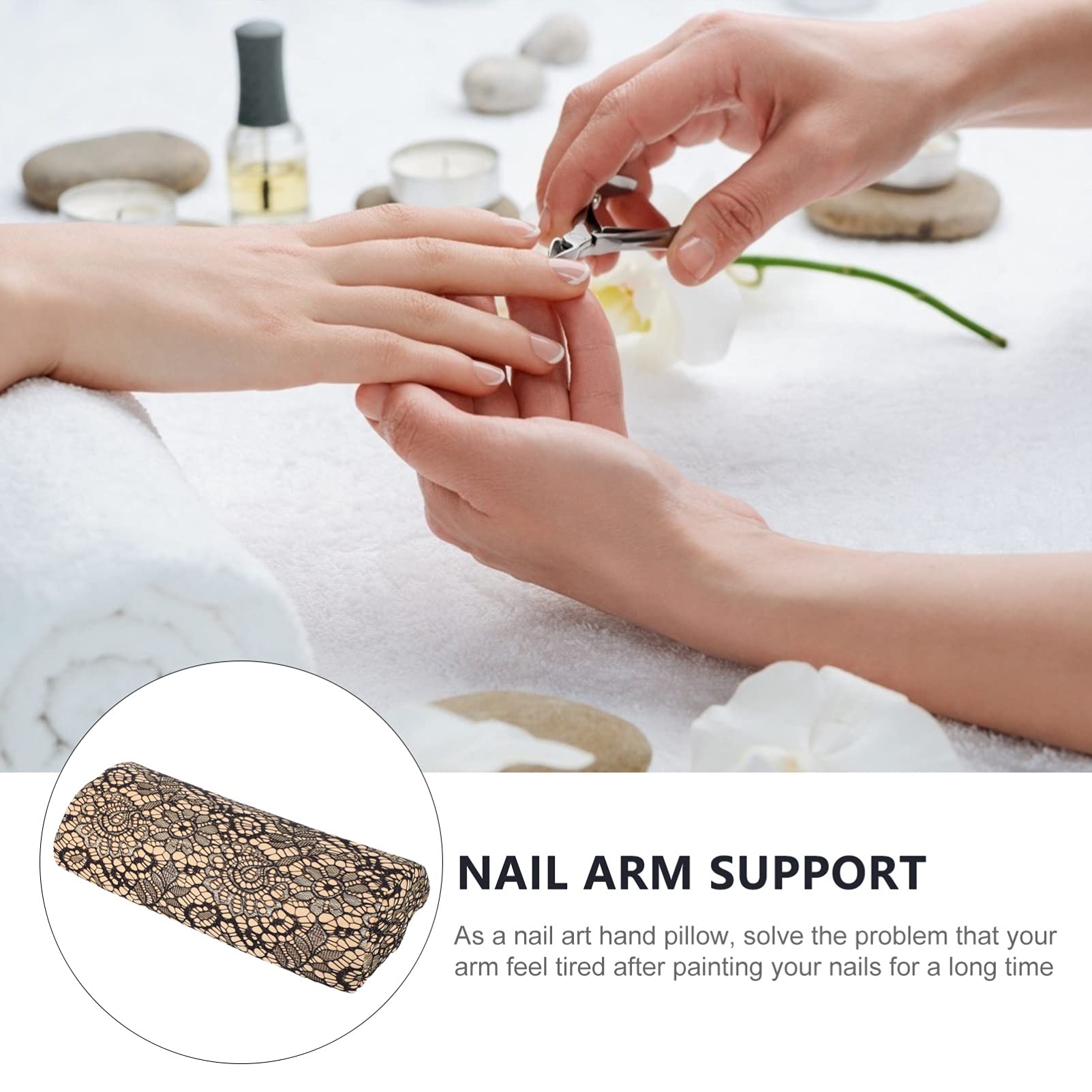 Professional Nail Art Hand Pillow - Manicure Arm Rest for Gel Polish & Acrylic Nails - Comfortable Hand Holder for Nail Technicians & DIY - Perfect for Salon, Home Spa & Christmas Gift Ideas