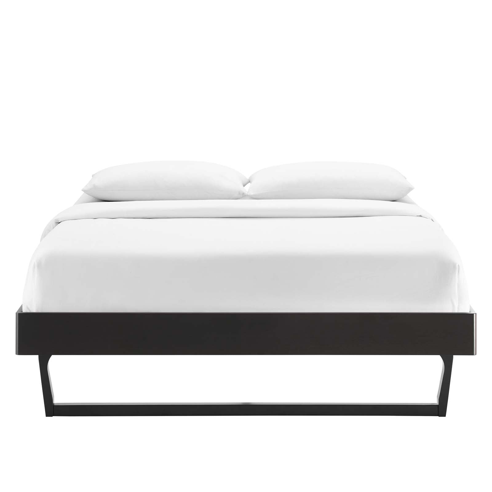Billie Wood Platform Bed Frame - Queen Size, Solid Wood, Modern Minimalist Design - Perfect for Bedroom, Guest Room & Small Spaces