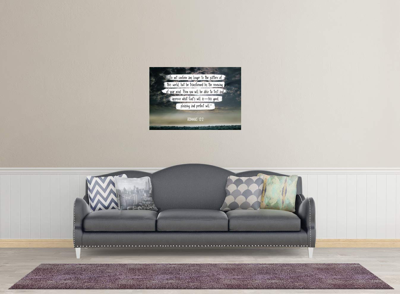 Romans 12:2 Do Not Conform Bible Verse Poster - 13x19 Inches Unframed Scripture Wall Art - Inspirational Christian Gift Under $20 - Perfect for Home, Office & Church Decor