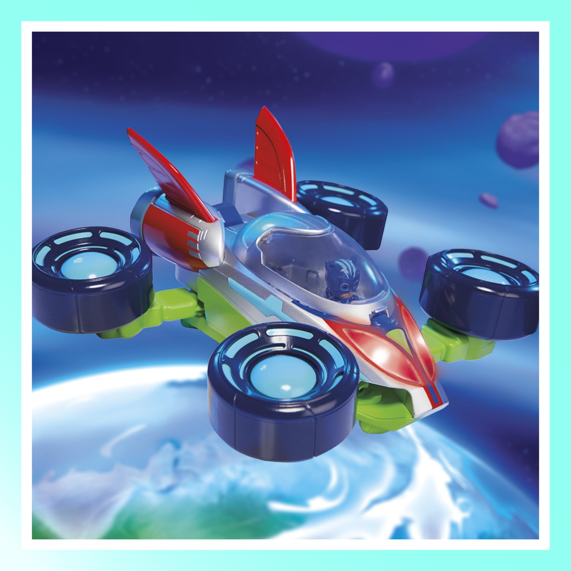 PJ Masks Power Heroes PJ Explorider Transforming Vehicle - 3 Modes with Lights & Sounds | Interactive Preschool Toy for Boys & Girls Ages 3+ | Birthday Gift & Imaginative Play for Kids