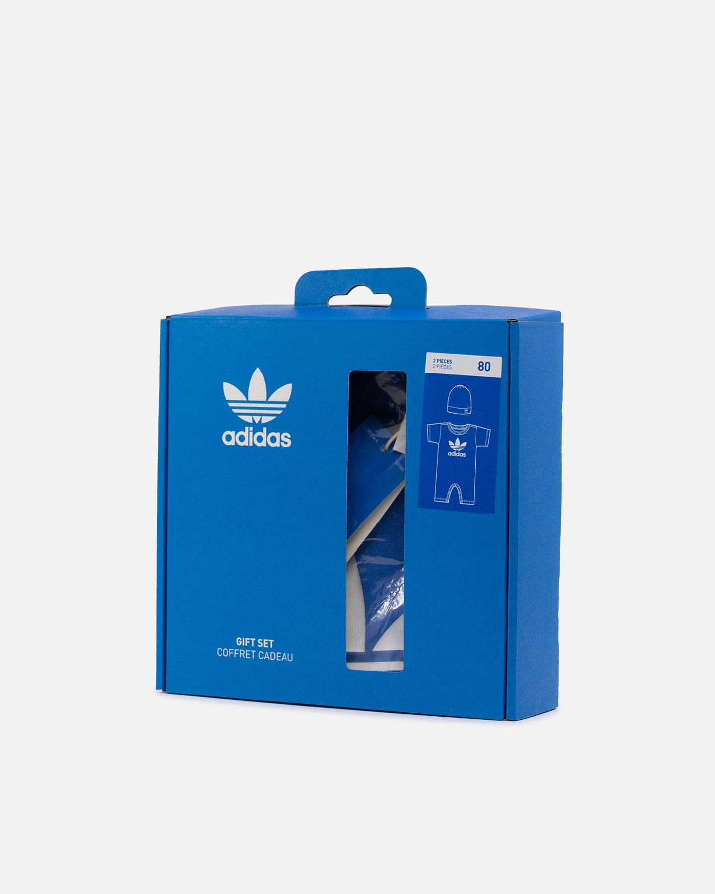 Adidas Baby Jumpsuit and Beanie Gift Set - Bluebird Color | Newborn Outfit & Winter Accessories for Infants | Perfect for Photo Shoots, Holiday Gifts & Everyday Wear