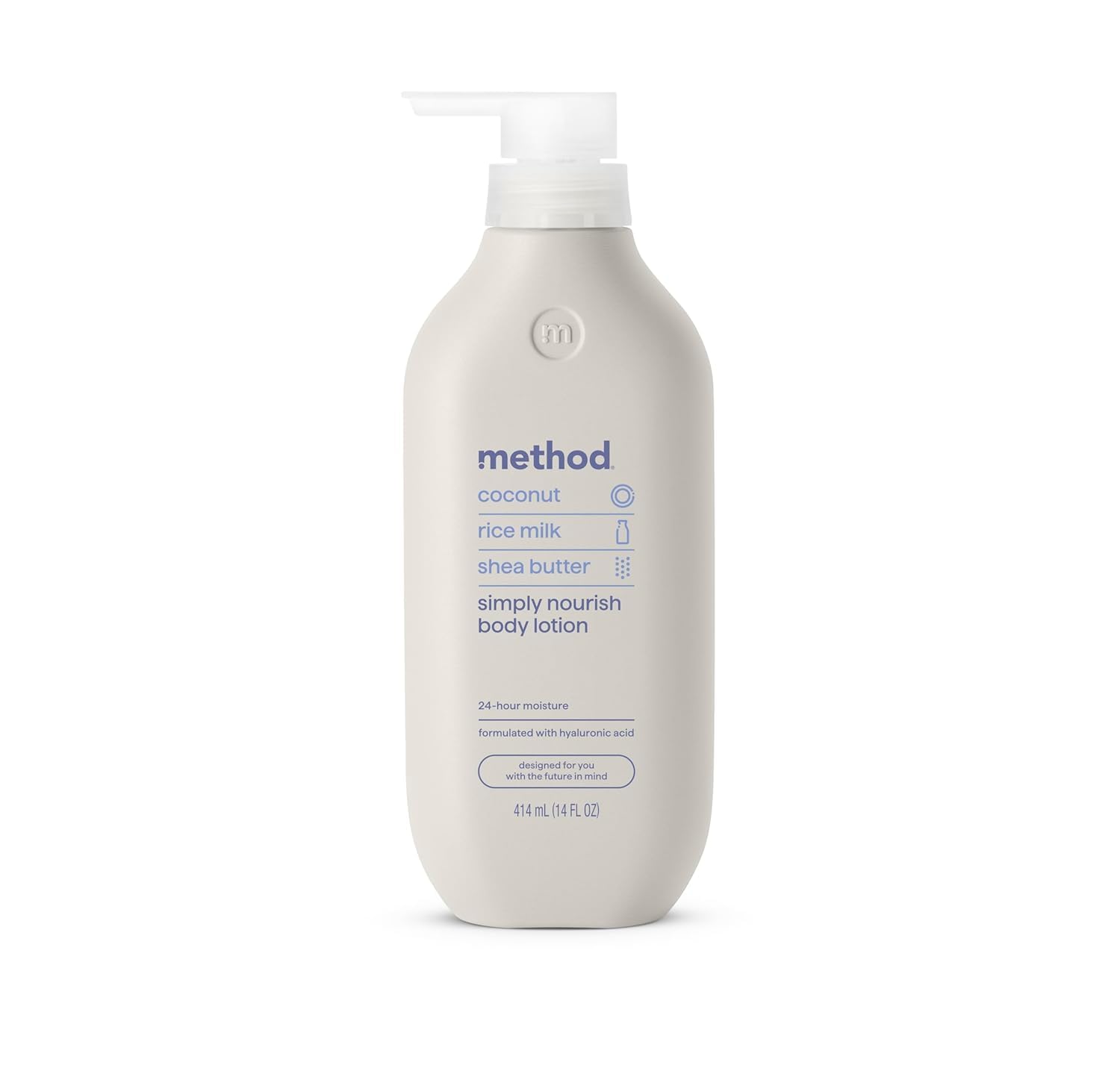 Method Simply Nourish Body Lotion - Coconut & Rice Milk with Shea Butter - 24 Hour Moisturizing Cream for Dry Skin - 14 oz | Perfect for Daily Hydration & After-Shower Care