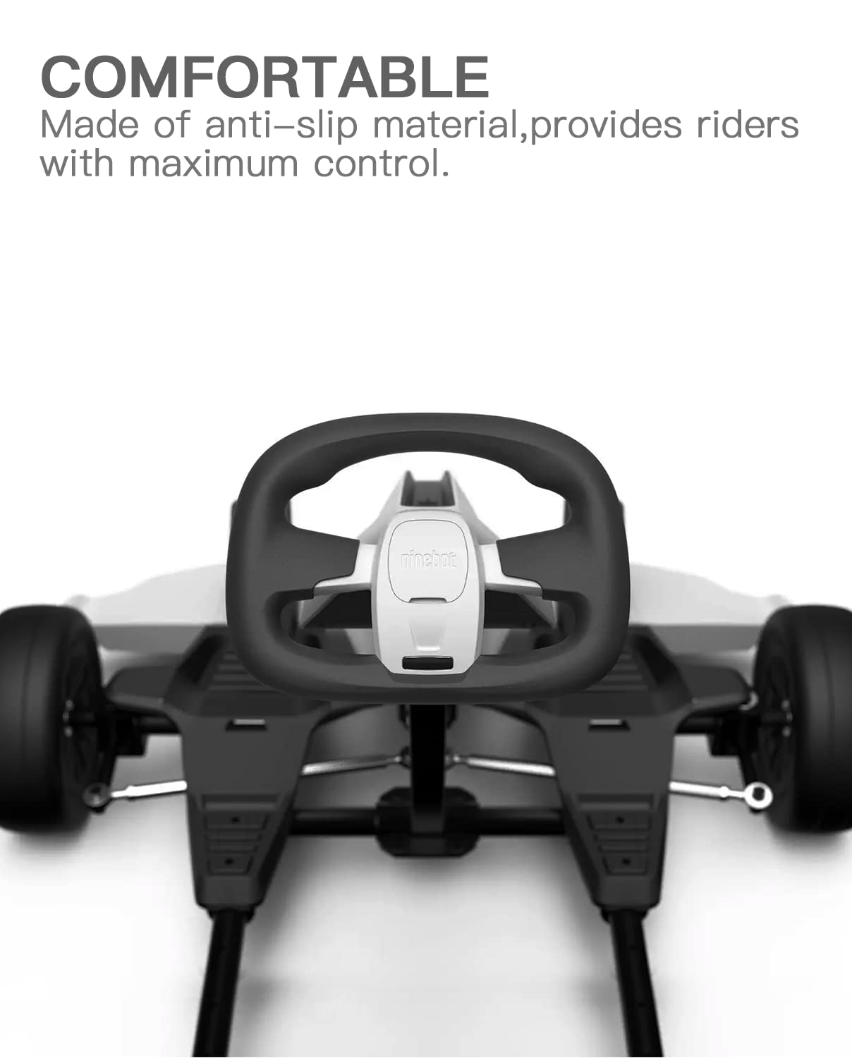 Segway GoKart Steering Wheel Replacement Kit - Compatible with Ninebot GoKart Kit, Smart Scooter Refit Accessories (Gray) | Perfect for Racing, Drifting & Outdoor Fun