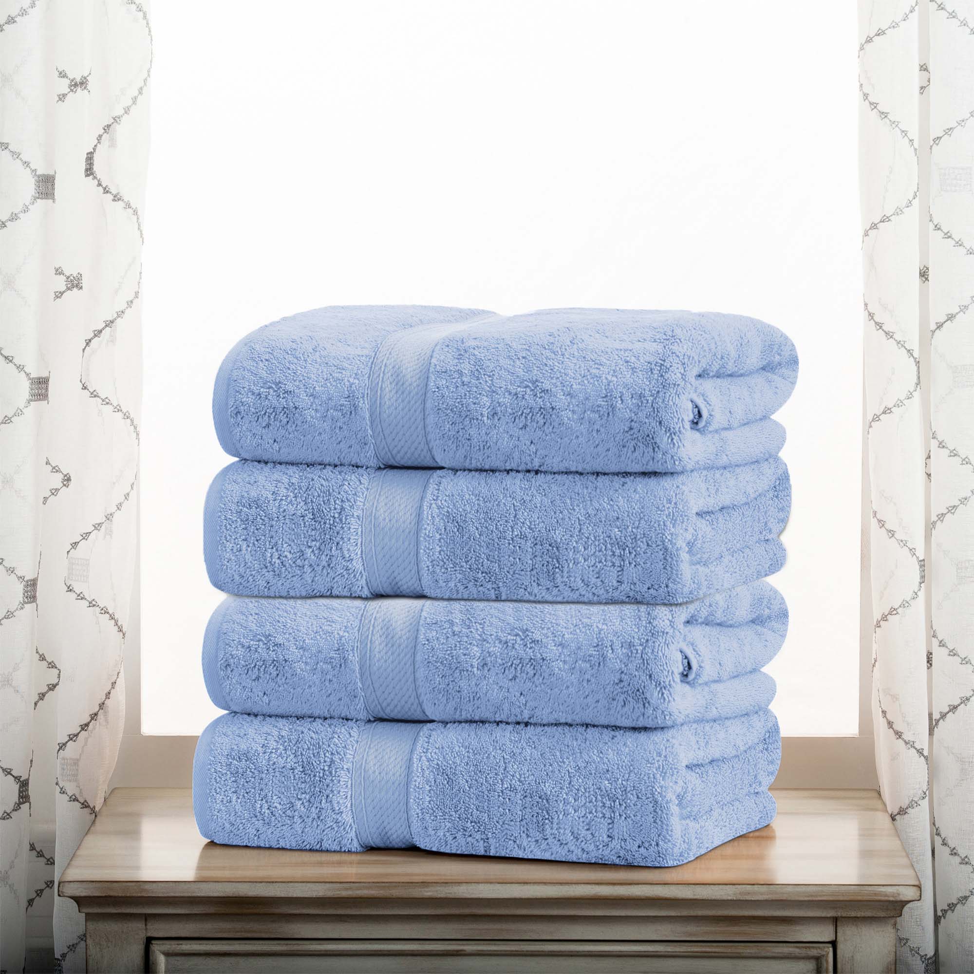 Premium 4-Piece Egyptian Cotton Bath Towel Set - Ultra Soft, Heavyweight & Plush Pile for Spa-Like Luxury at Home | Perfect for Bath, Beach & Guest Use