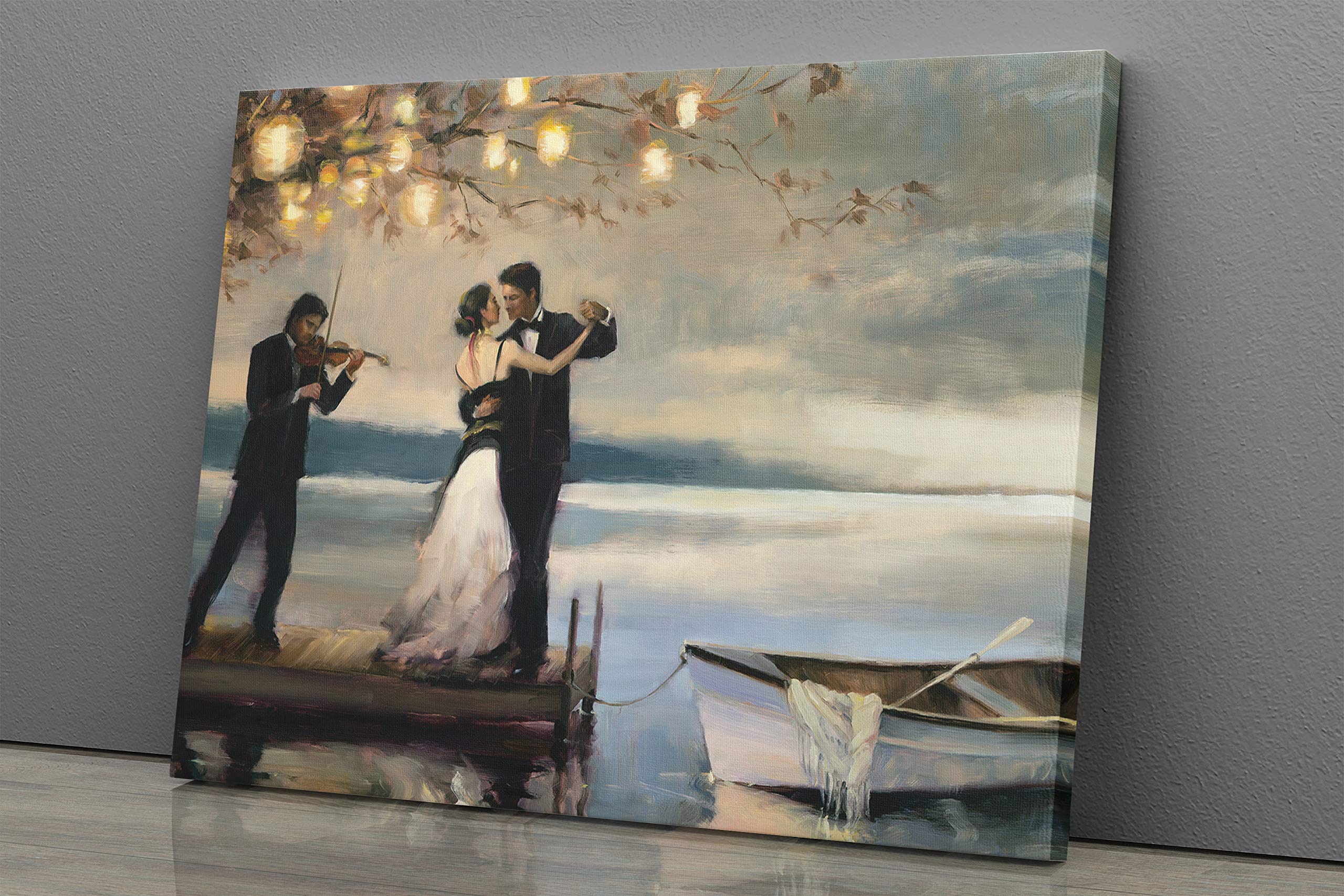 Romantic Dance Twilight Painting Canvas Wall Art - 24