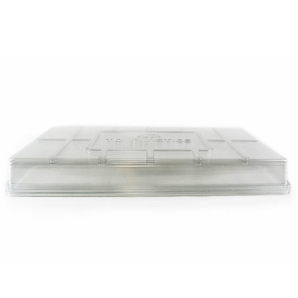 50 Pack Clear Plastic Humidity Domes for Plants - Fits 10x20 Inch Seedling Trays | Greenhouse Propagation Covers for Indoor Gardening & Hydroponic Systems | Perfect for Seed Starting, Cloning & Plant Propagation