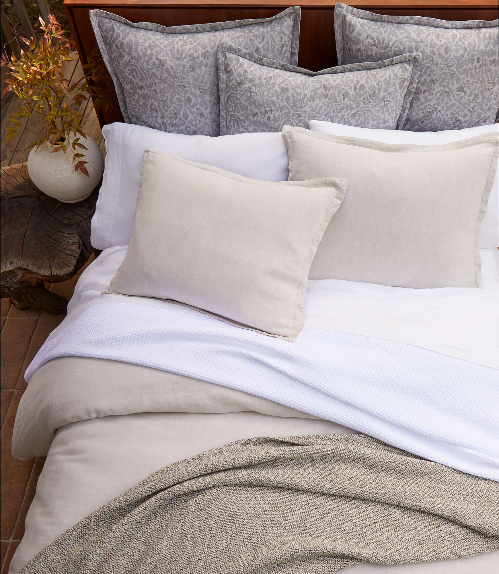 Premium European Washed Linen Sham - Soft & Breathable Bedding Pillow Cover for Home Decor, Guest Room, and Luxury Hotel Use