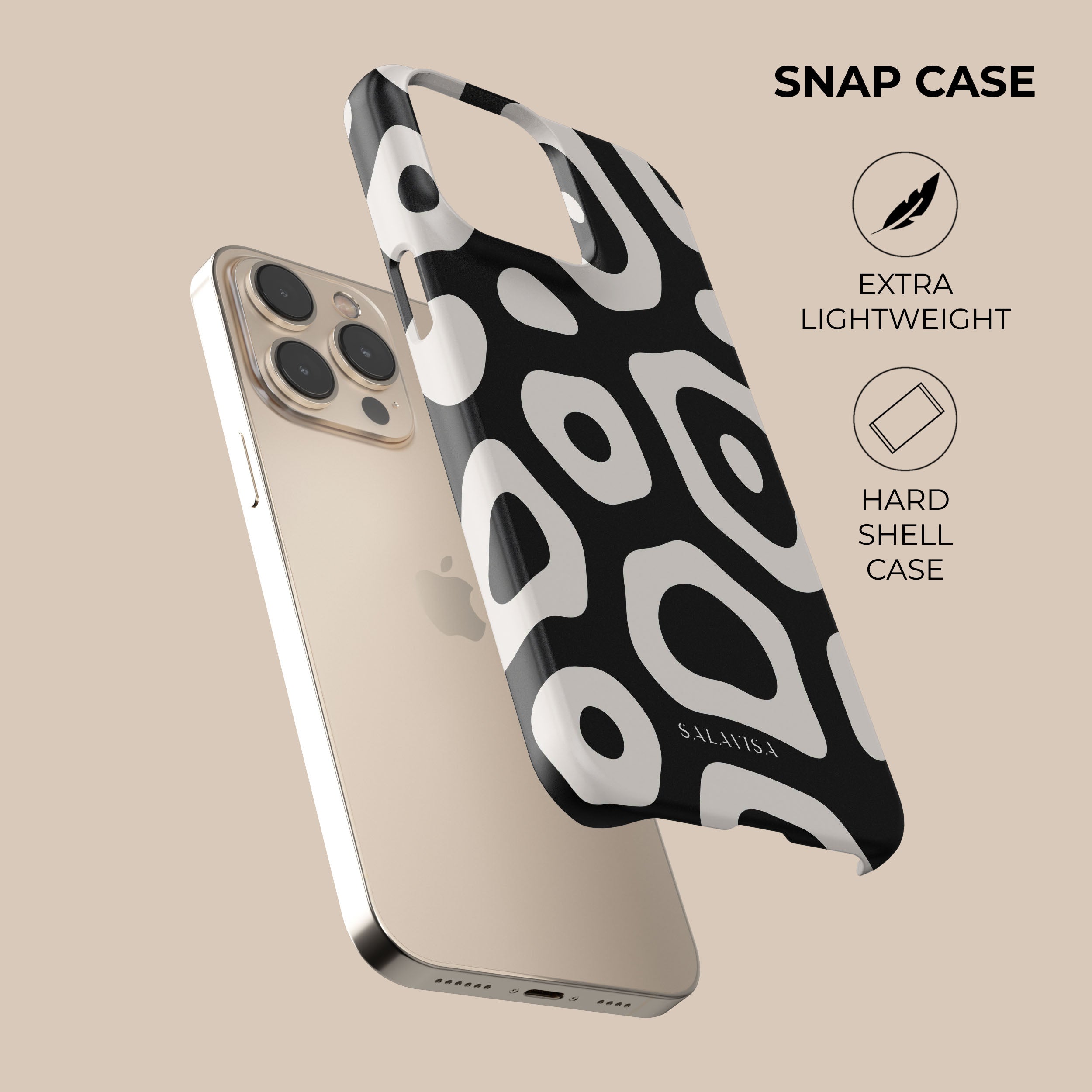 Stylish Black and White Paws Design Shockproof Phone Case - Perfect for Pet Lovers, Trendy Accessory for iPhone & Samsung Galaxy (Ideal for Daily Use, Outdoor Activities & Gifts)