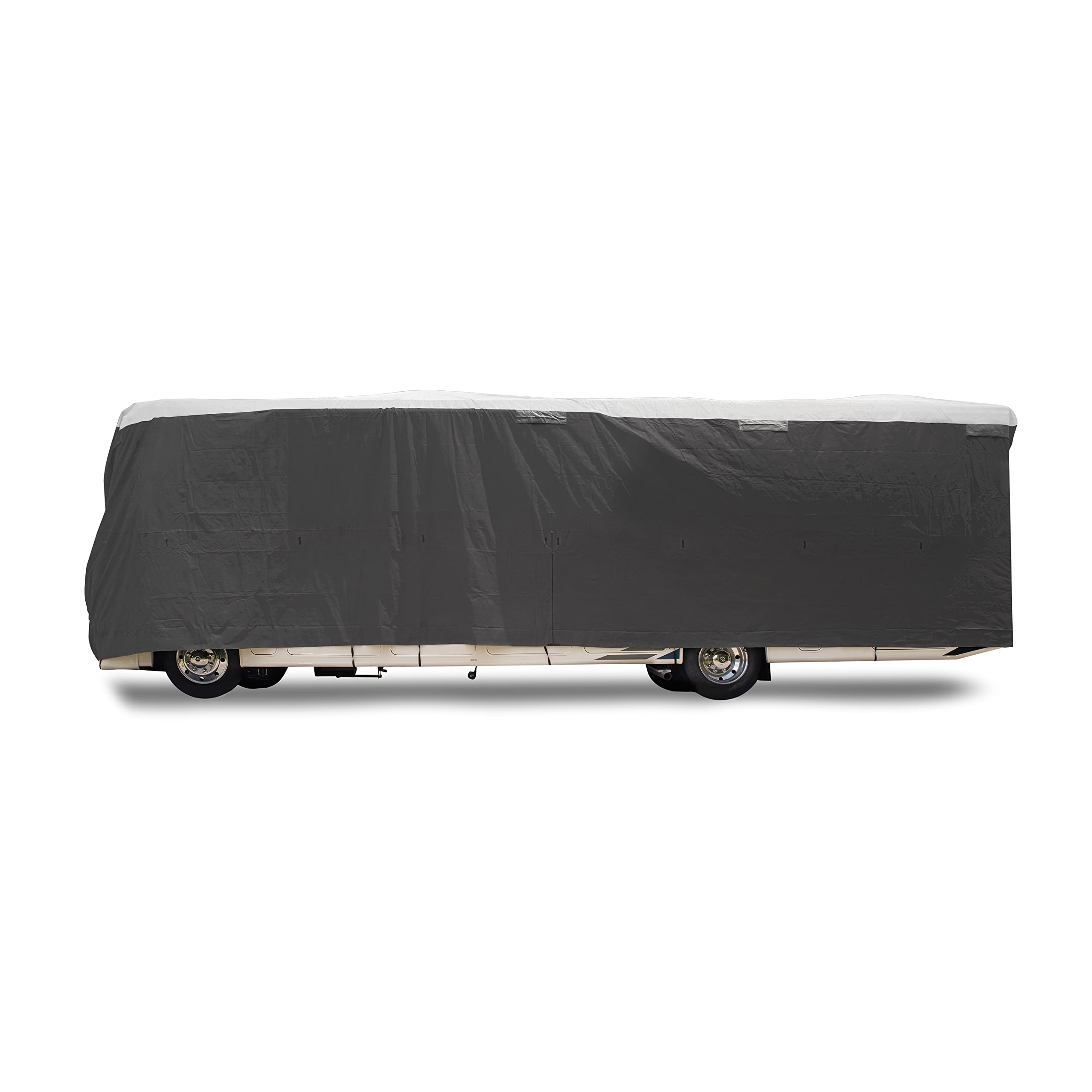 Camco ULTRAGuard 36-38-Ft Class A RV Cover with Zipper Entry Doors & Air Vents | Premium Spunbond Polypropylene Material | Includes Storage Bag for Easy RV Storage & Organization (45735) | Perfect for Winter Protection & Outdoor RV Shelter