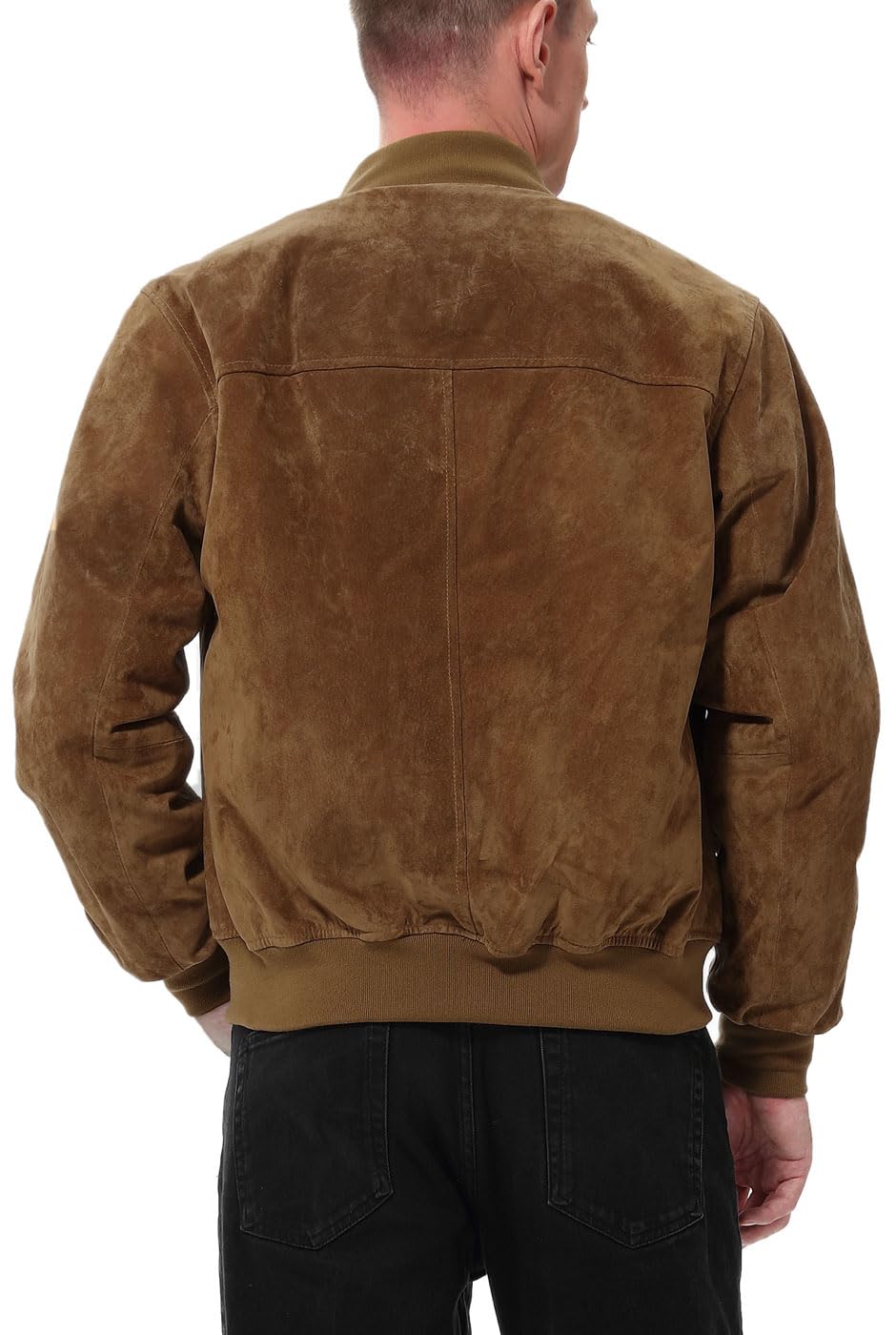 BGSD Men's Urban Suede Leather Bomber Jacket - Stylish Casual Outerwear for Fall & Winter (Big & Tall Sizes Available) - Perfect for Date Nights, Office Wear & Weekend Outings