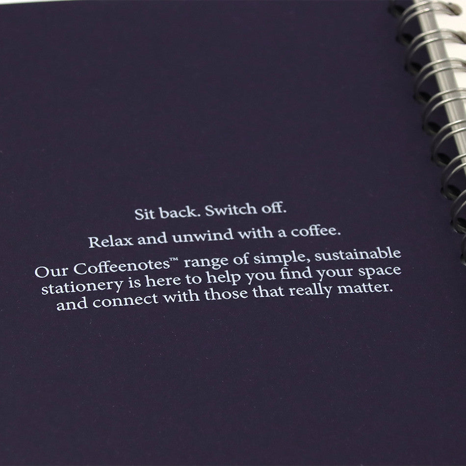 Premium Coffeenotes Medio Wiro Notebook - Aubergine Tweed Cover, Spiral Bound Journal for Writing, Sketching & Note Taking - Perfect for Office, School & Creative Projects