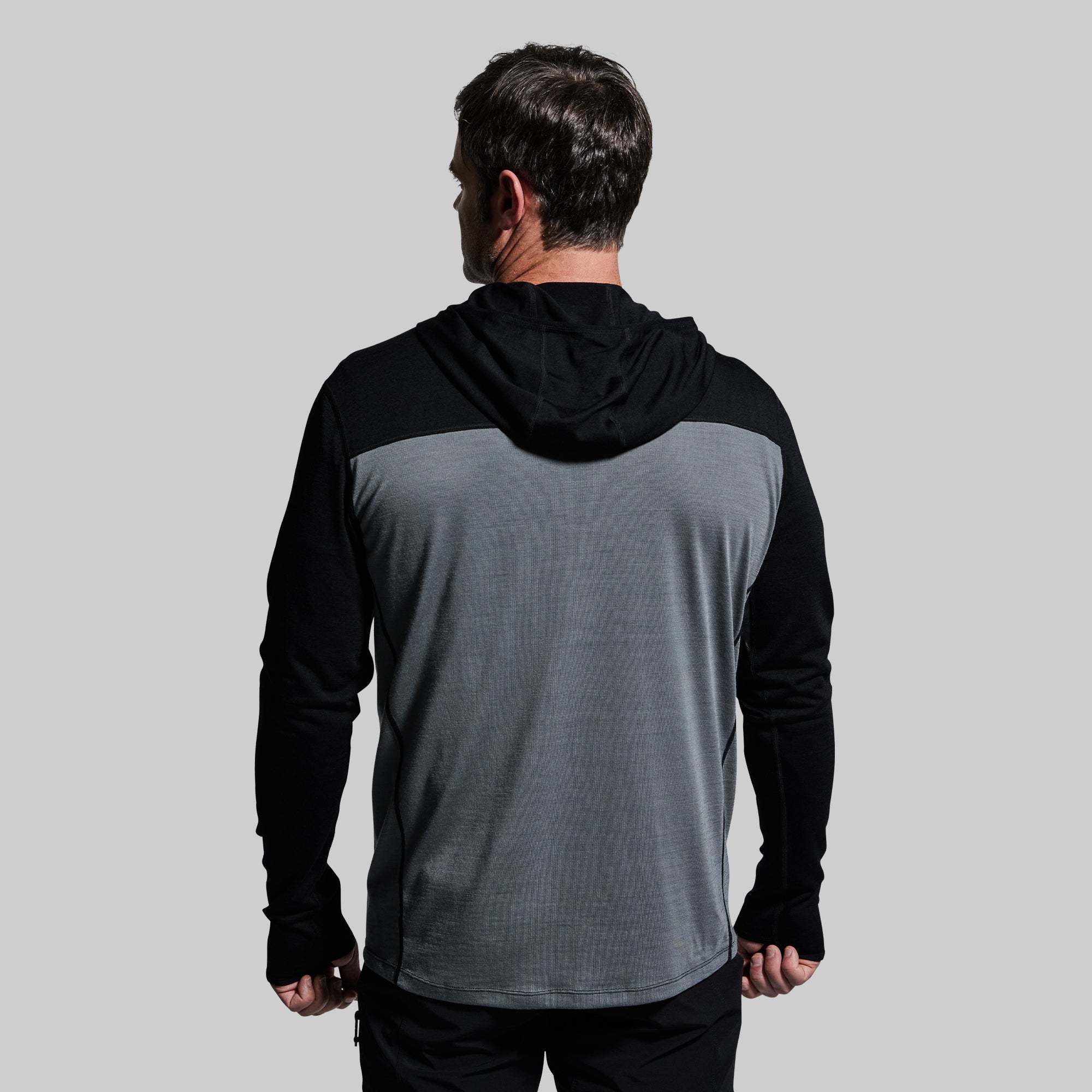 Men's Ridgeline Half Zip Hoodie - Black | Lightweight Fleece Pullover for Outdoor Activities & Casual Wear