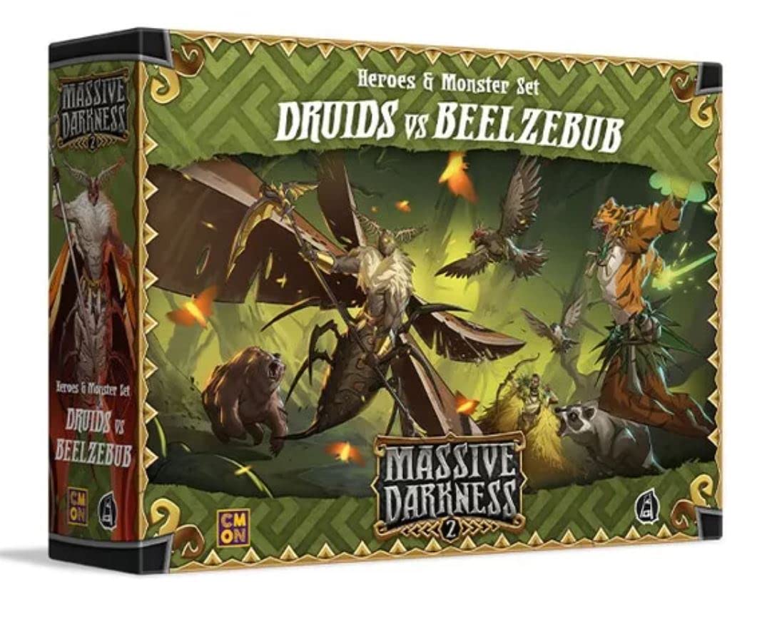 Massive Darkness 2 Druids vs Beelzebub Set - Board Game for Fantasy Battles