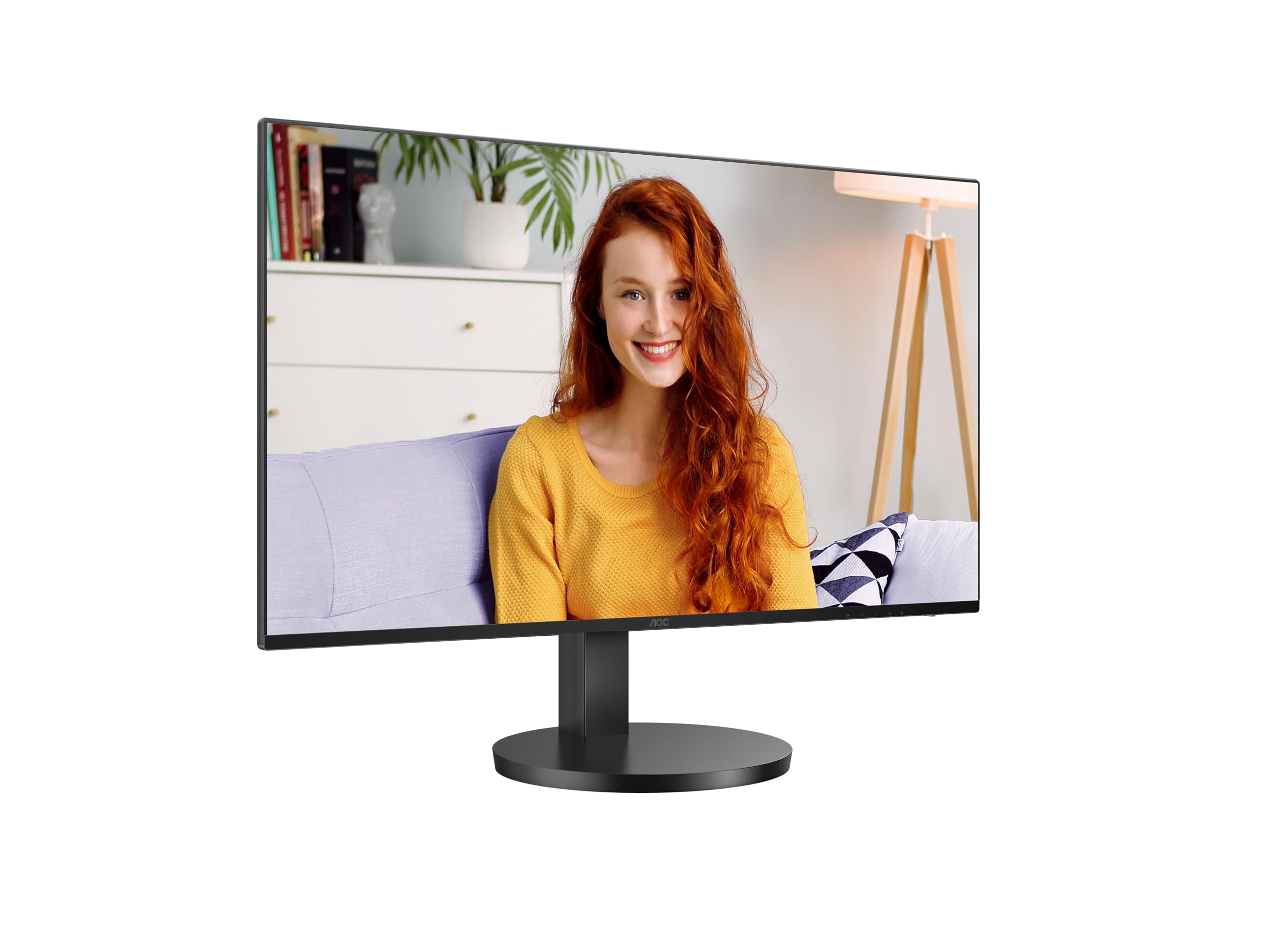 AOC 27B3CF2 27-Inch Full HD Monitor with Built-in Speakers, Height Adjustable Stand (1920x1080, 100Hz, HDMI, USB-C 65W PD, USB Hub) - Black | Perfect for Home Office, Gaming & Multimedia Entertainment