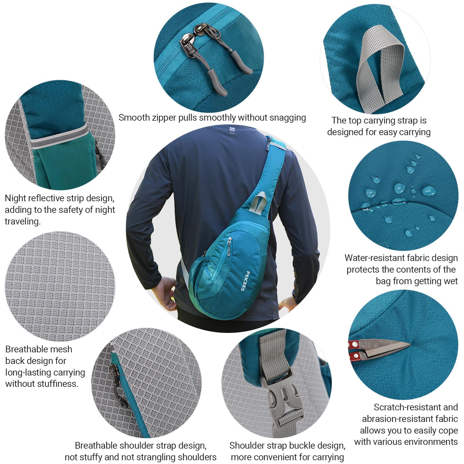 Stylish Unisex Sling Backpack for Men & Women - Compact Crossbody Chest Bag with Adjustable Strap (Orange) - Perfect for Travel, Gym, Hiking & Everyday Use