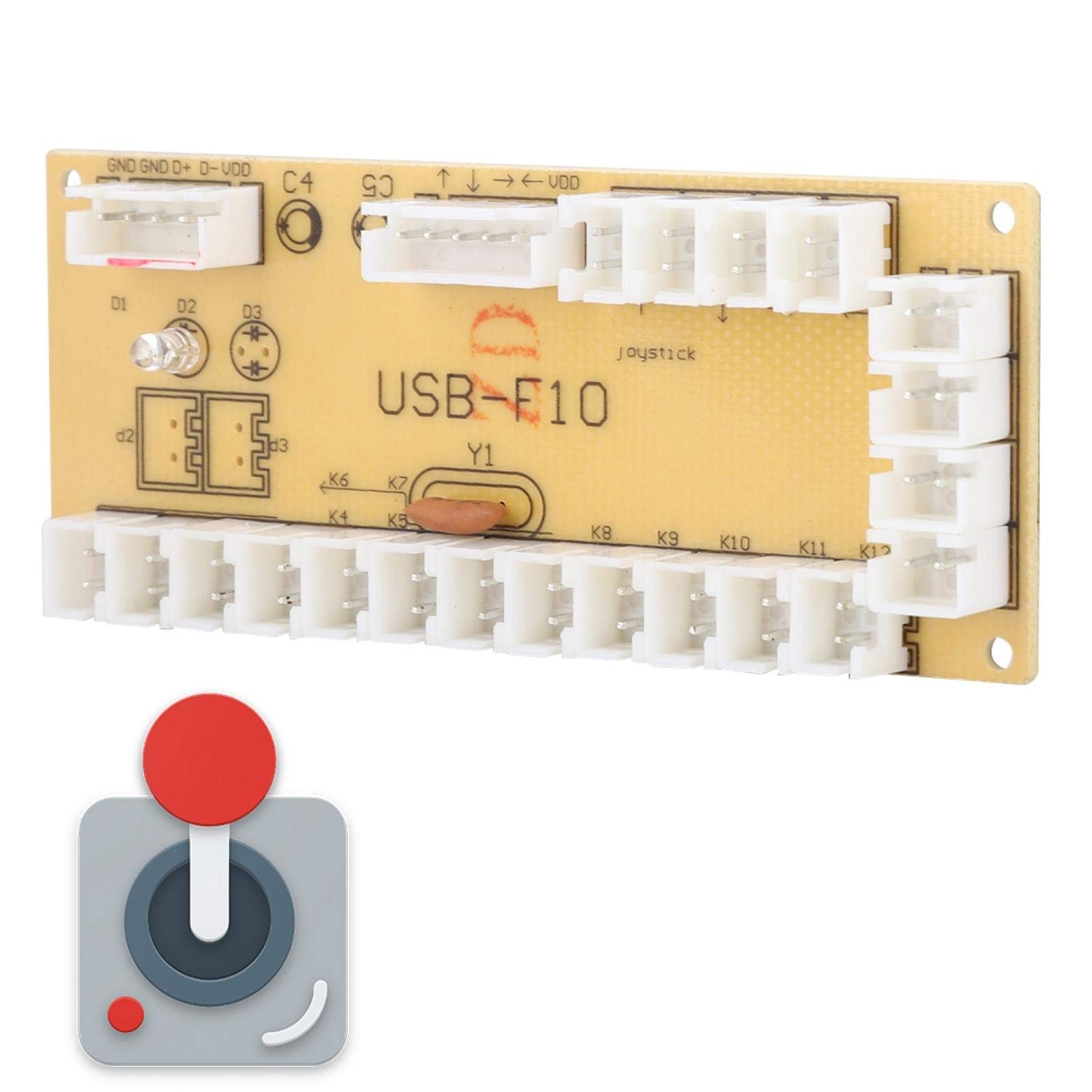Arcade USB Encoder for PC - Game Controller Joystick Circuit Board & Control Panel Kit - Perfect for Fighting Games, Retro Gaming & DIY Arcade Cabinet Builds