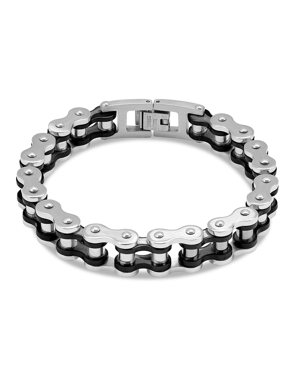 Men's Bolt Chain Watch Band Bracelet - Stainless Steel Adjustable Replacement Strap for Smartwatches & Dress Watches | Perfect for Business, Casual & Formal Occasions