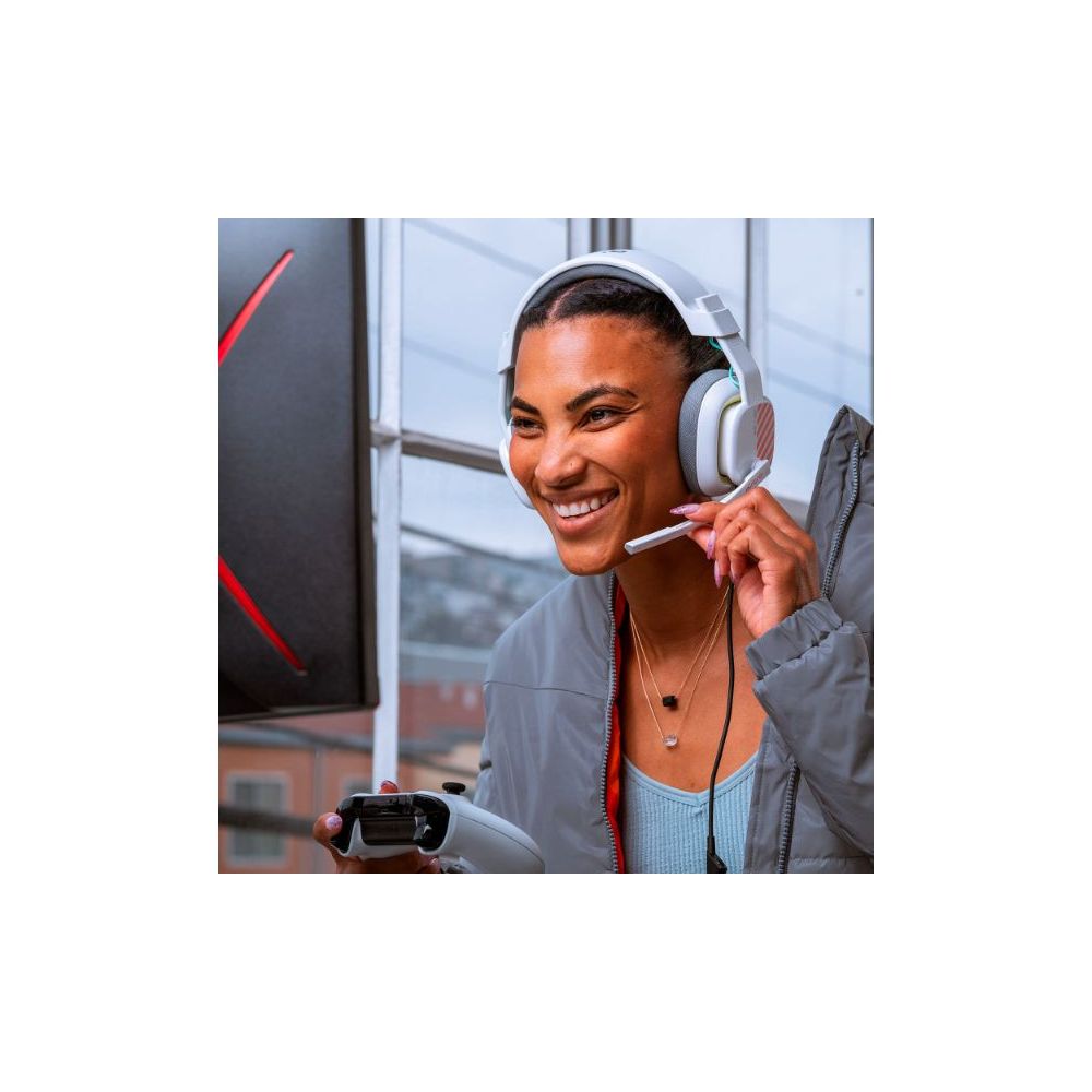 ASTRO Gaming A10 Gen 2 Wired Stereo Over-Ear Gaming Headset for PlayStation & PC - Flip-to-Mute Mic, Noise Isolation, Durable Design - Perfect for Competitive Gaming & Online Chat (White)