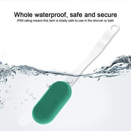 LAVNIK Silicone Bath Brush - Waterproof Electric Facial & Body Cleansing Kit with Long Handle - Exfoliating Brush for Dry Skin, Shower & Bath - Perfect for Men & Women - Ideal for Spa Days & At-Home Skincare Routines